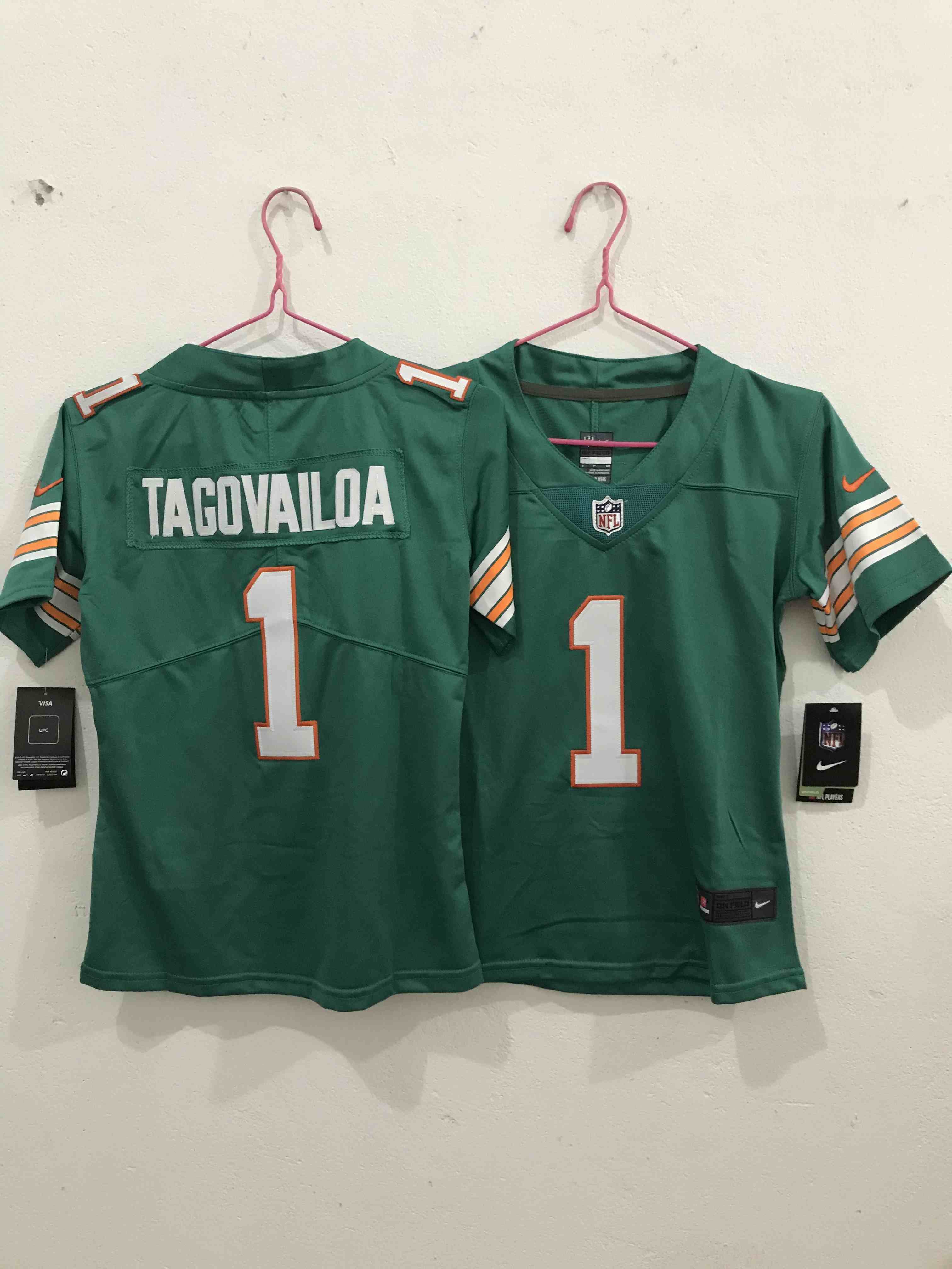 Youth Miami Dolphins #1 Tua Tagovailoa Aqua Color Rush Limited Stitched Jersey