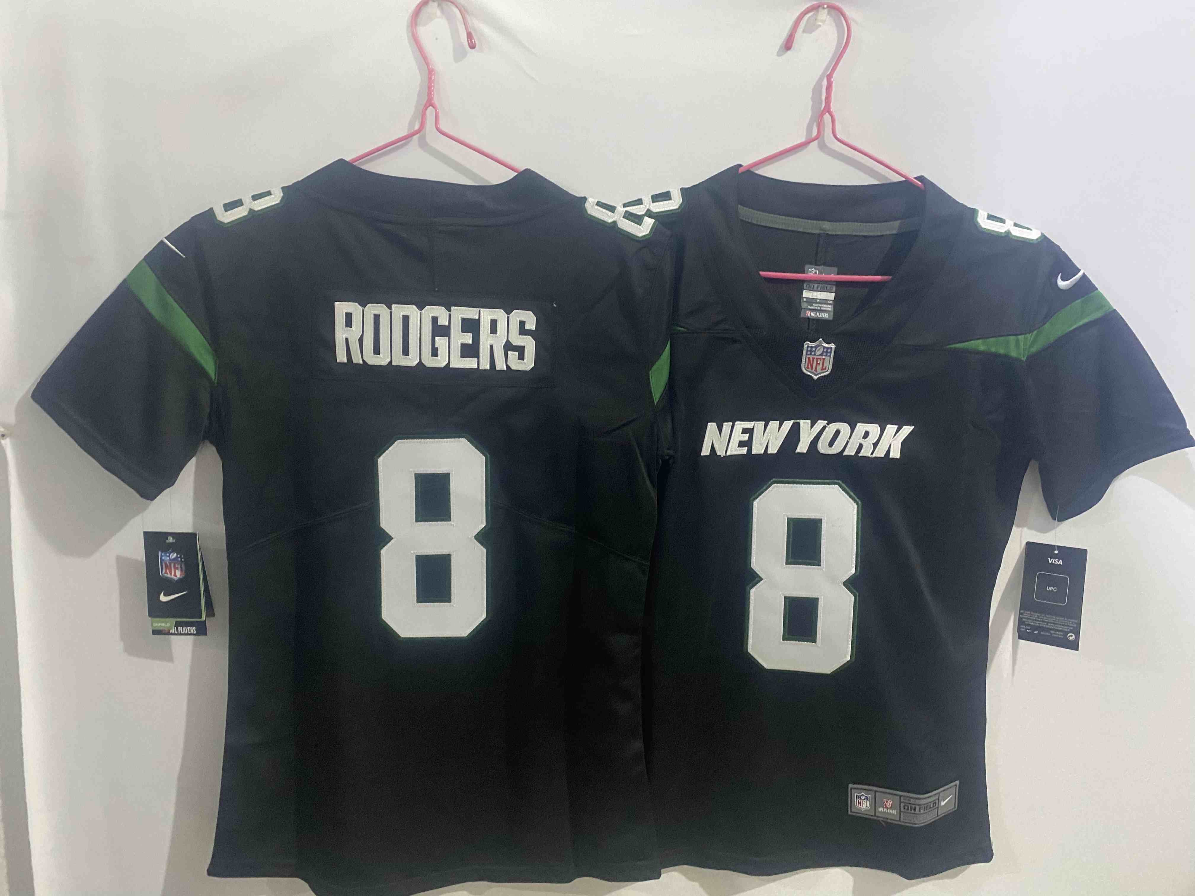 Youth New York Jets #8 Aaron Rodgers Black Vapor Untouchable Limited Stitched Jersey
