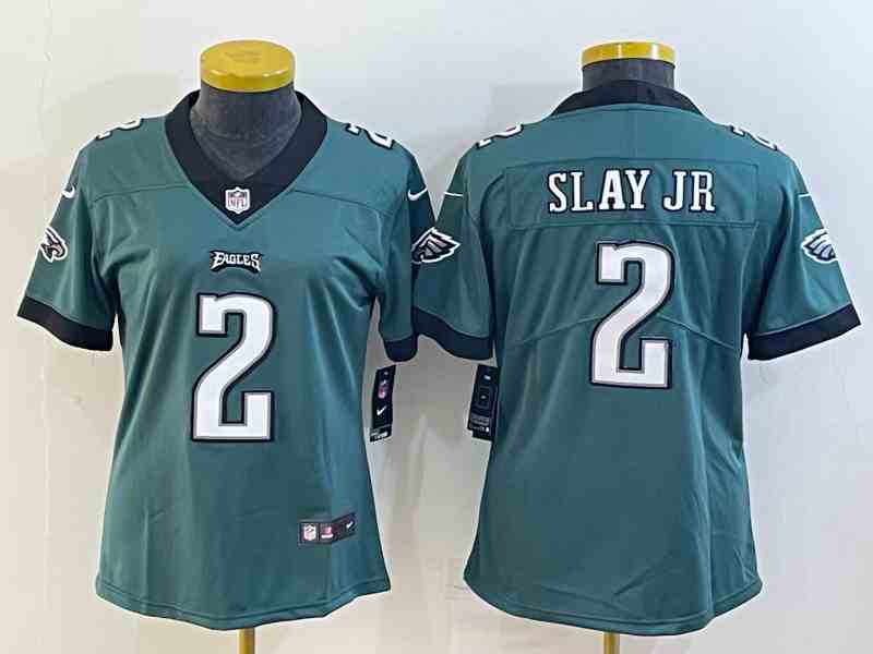 Women's Philadelphia Eagles #2 Darius Slay Jr. Green Vapor Untouchable Limited Stitched Football Jersey