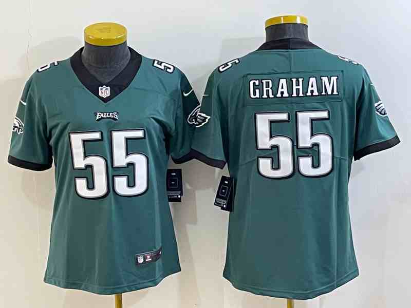Women's Philadelphia Eagles #55 Brandon Graham Green Vapor Untouchable Limited Stitched Football Jersey