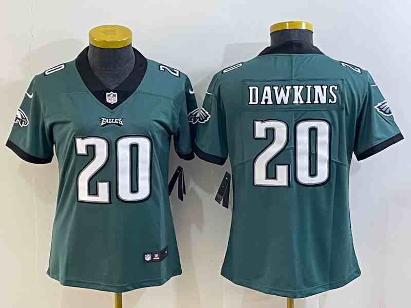 Women's Philadelphia Eagles #20 Brian Dawkins Green Vapor Untouchable Limited Stitched Football Jersey