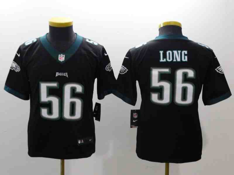 Youth Philadelphia Eagles #56 Chris Long Black Limited  Jersey