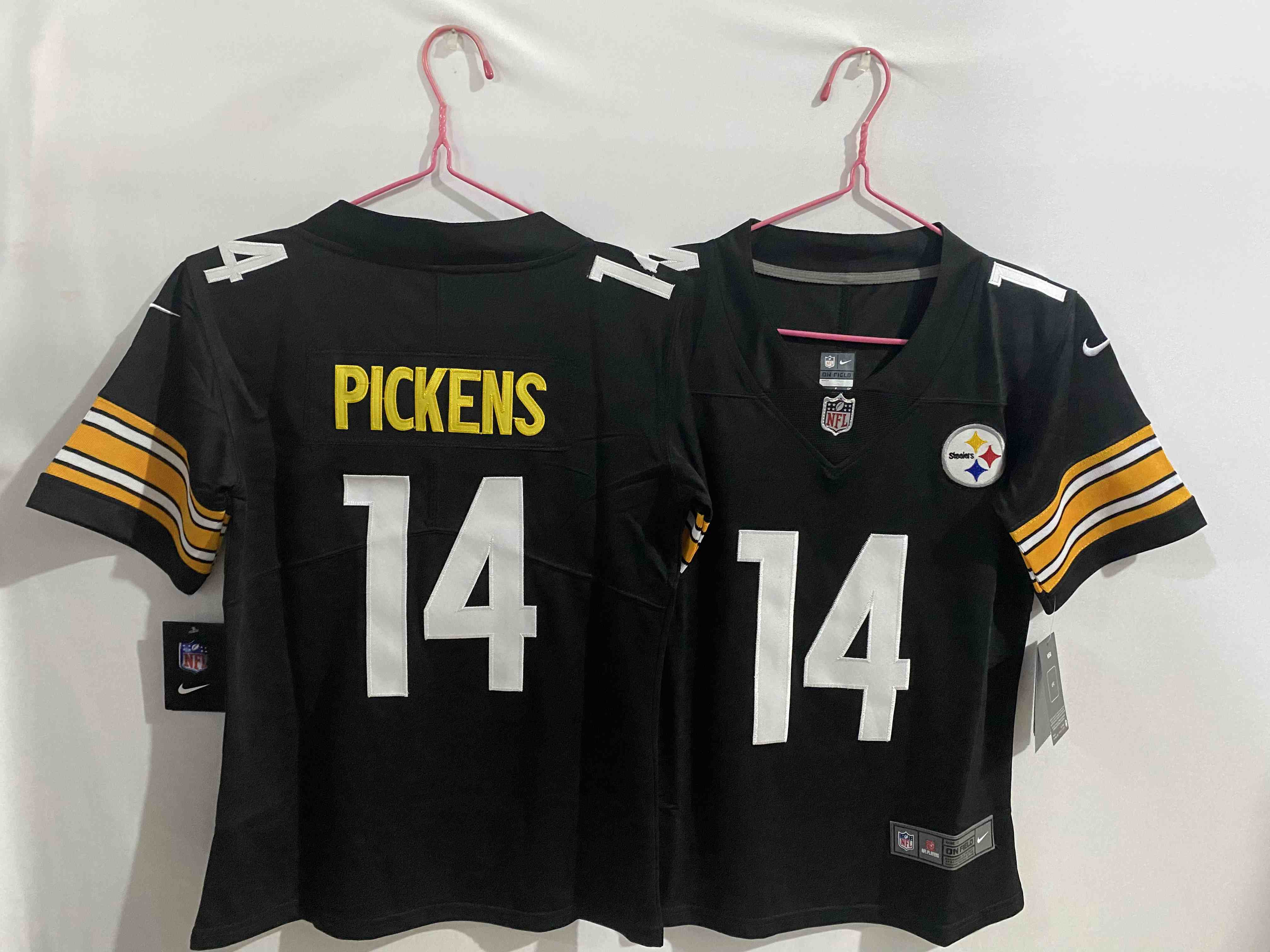 Women's Pittsburgh Steelers #14 George Pickens Black Vapor Limited Jersey