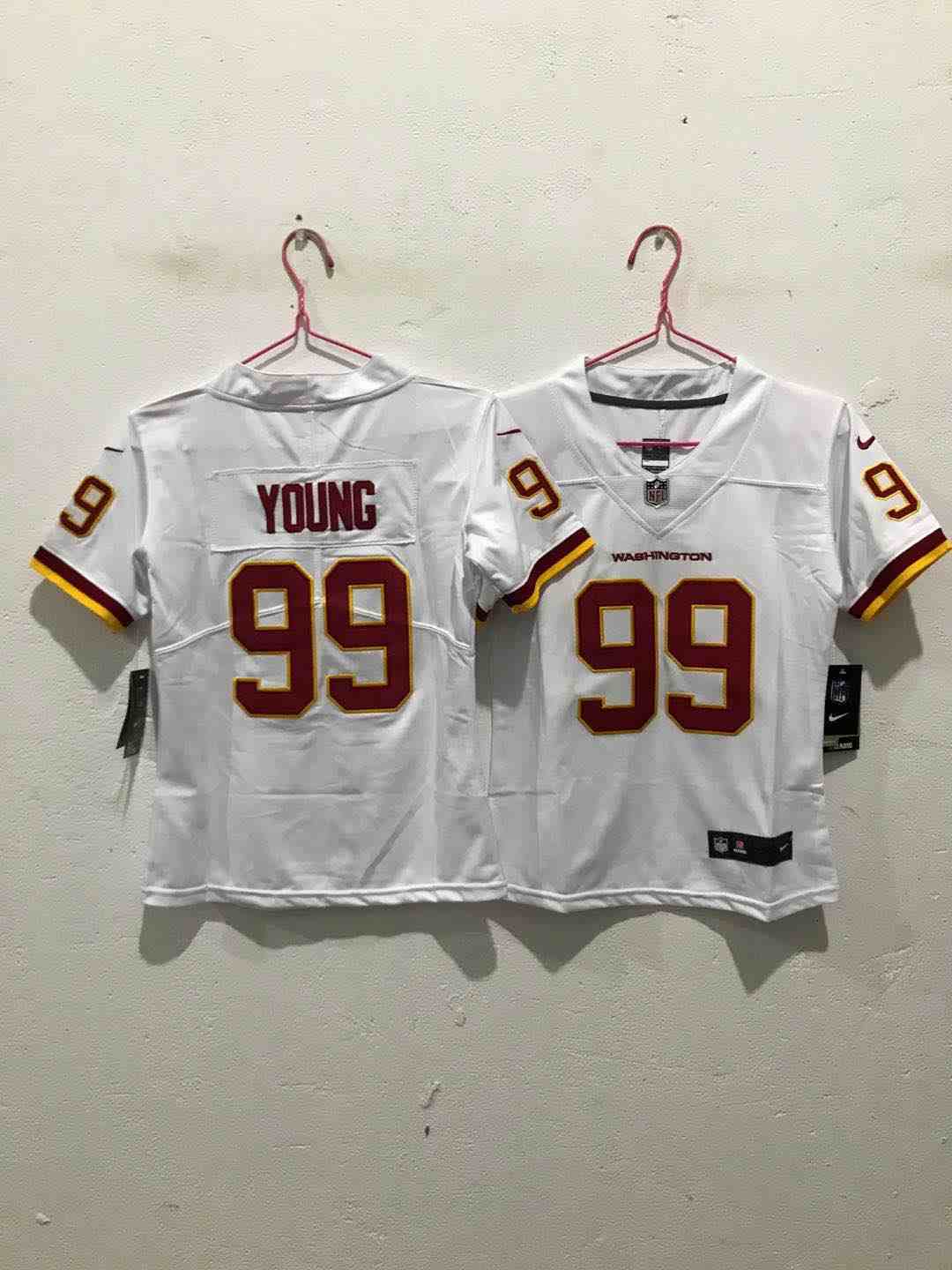 Youth Washington Redskins 99 Chase Young White Limited Jerseys