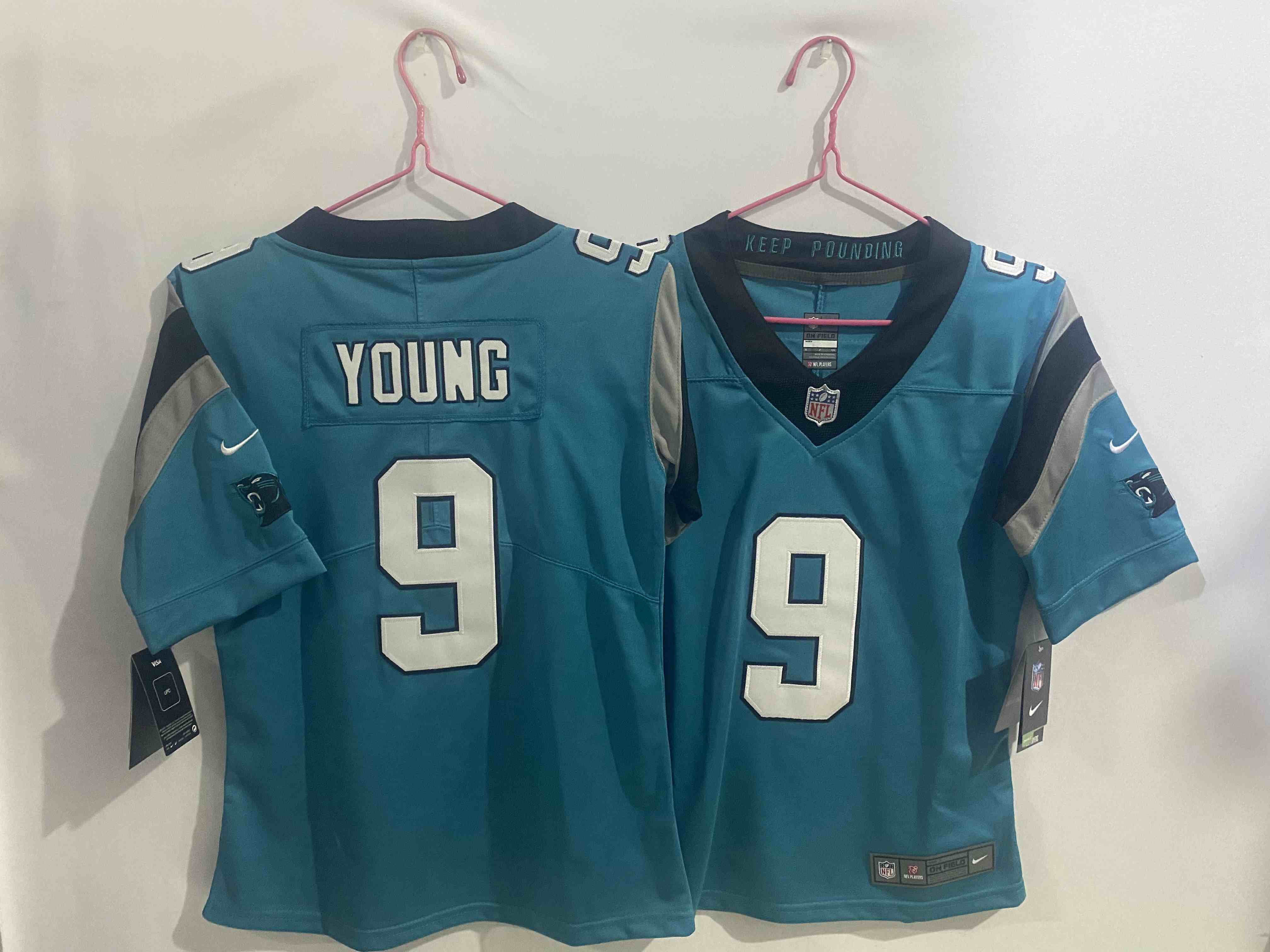 Women's Carolina Panthers #9 Bryce Young Blue Limited Jersey