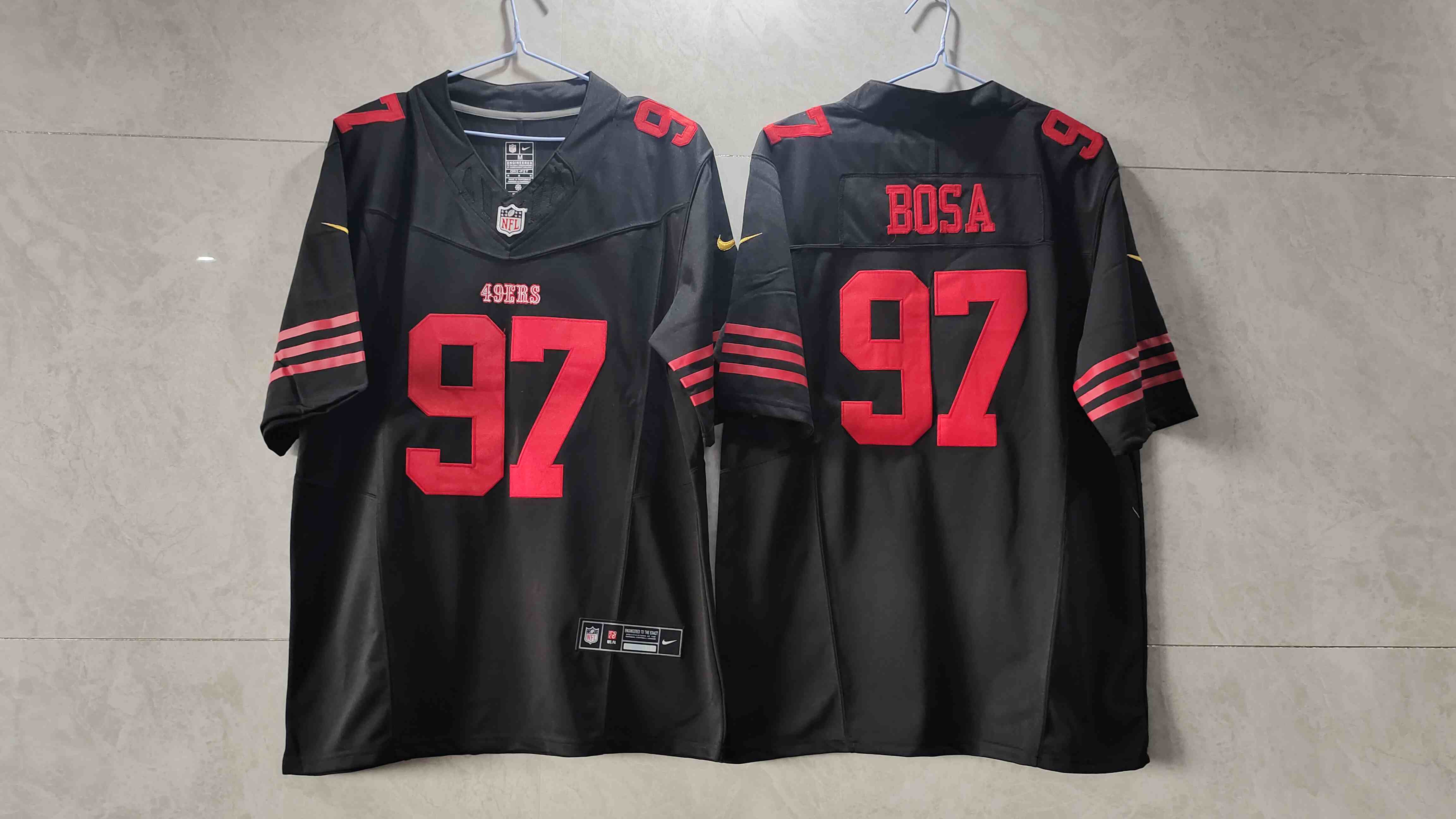 Men's San Francisco 49ers #97 Nick Bosa Black 2023 F.U.S.E. Vapor Untouchable Limited Stitched Football Jersey