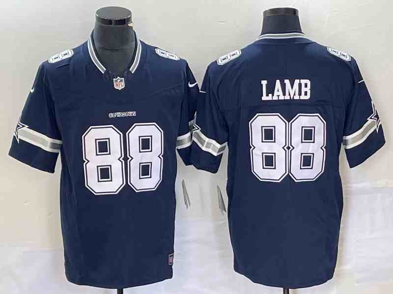 Men's Dallas Cowboys #88 CeeDee Lamb Navy 2023 F.U.S.E. Limited Stitched Football Jersey