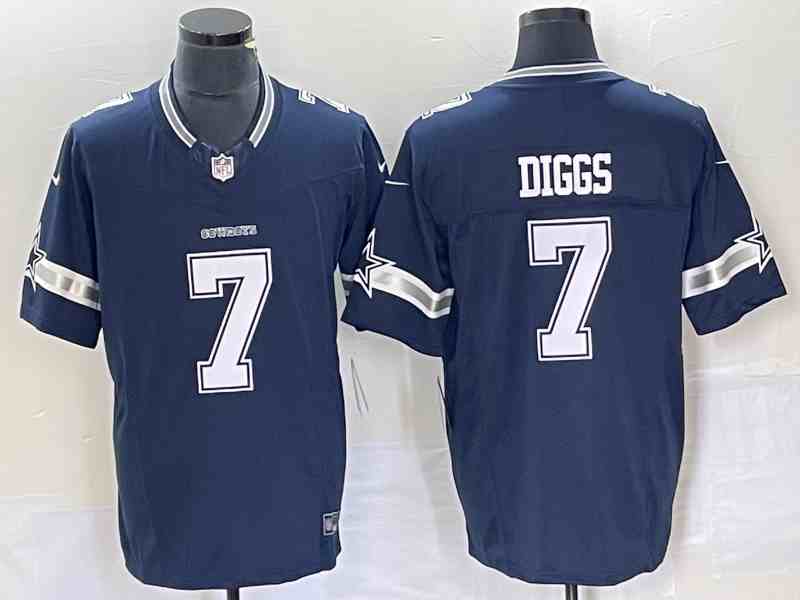 Men's Dallas Cowboys #7 Trevon Diggs Navy 2023 F.U.S.E. Limited Stitched Football Jersey