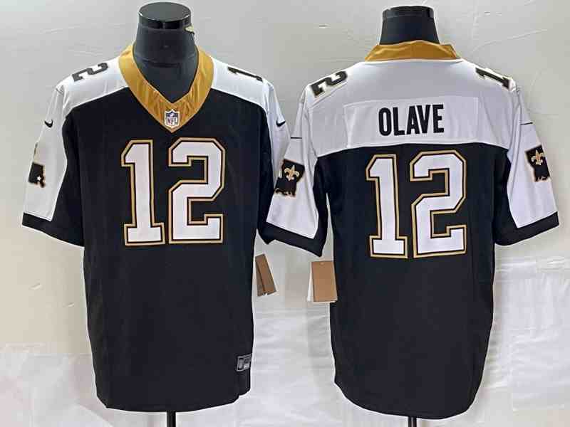 Men's New Orleans Saints #12 Chris Olave Black 2023 F.U.S.E. 1987 Legacy Vapor Stitched Jersey