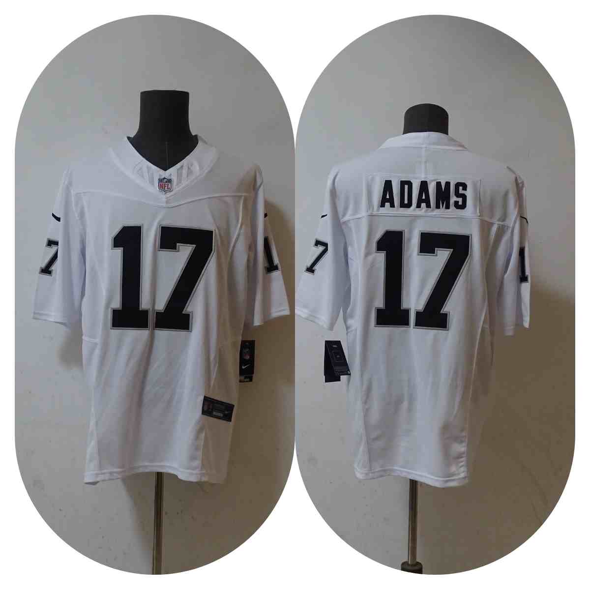 Men's Las Vegas Raiders #17 Davante Adams White 2023 F.U.S.E Vapor Untouchable Stitched Football Jersey