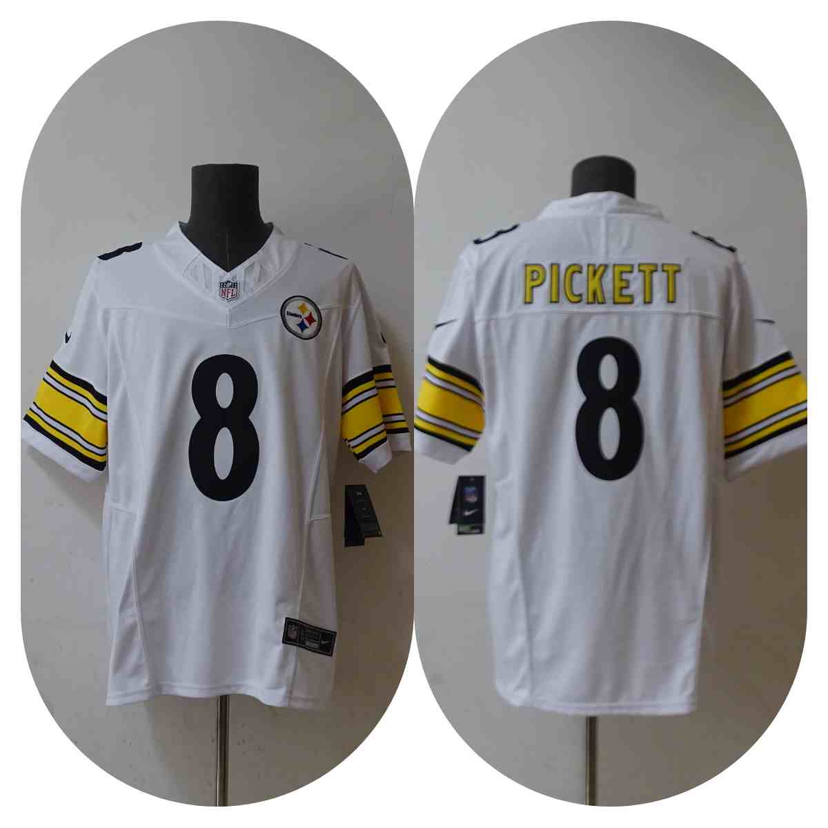 Men's Pittsburgh Steelers #8 Kenny Picket White 2023 F.U.S.E. Vapor Untouchable Limited Stitched Jersey