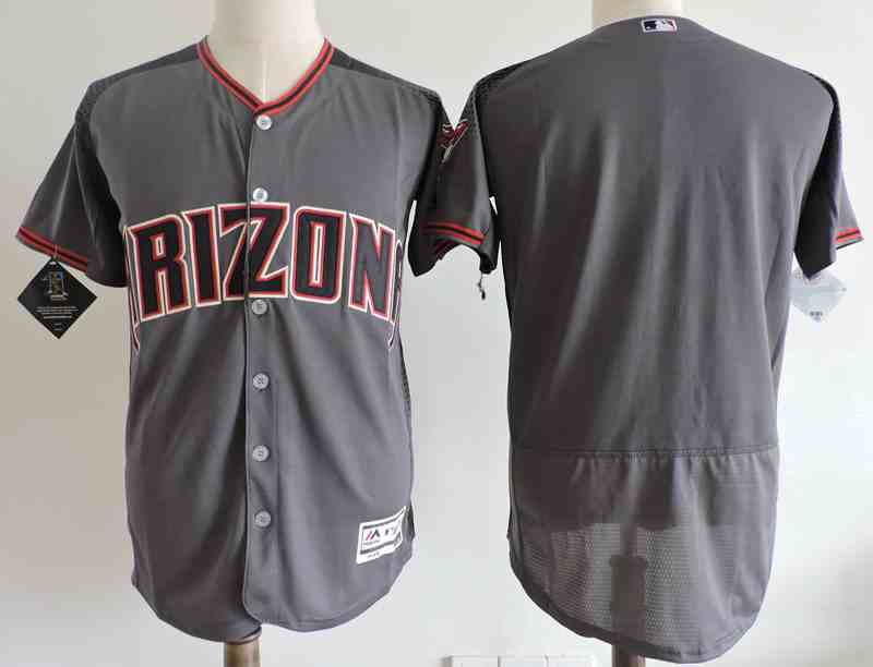 Men's Arizona Diamondbacks Blank Gray Flex Base Stitched Jersey
