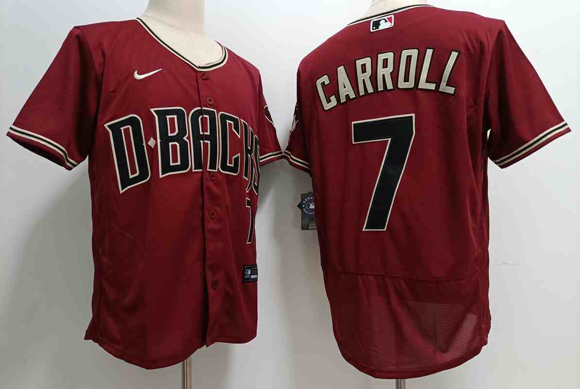 Men's Arizona Diamondbacks #7 Corbin Carroll Red Cool Base Stitched Baseball Jersey