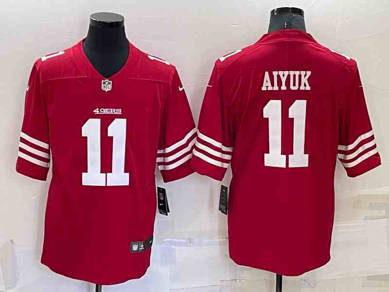 Men's San Francisco 49ers #11 Brandon Aiyuk Red Vapor Untouchable Stitched Football Jersey