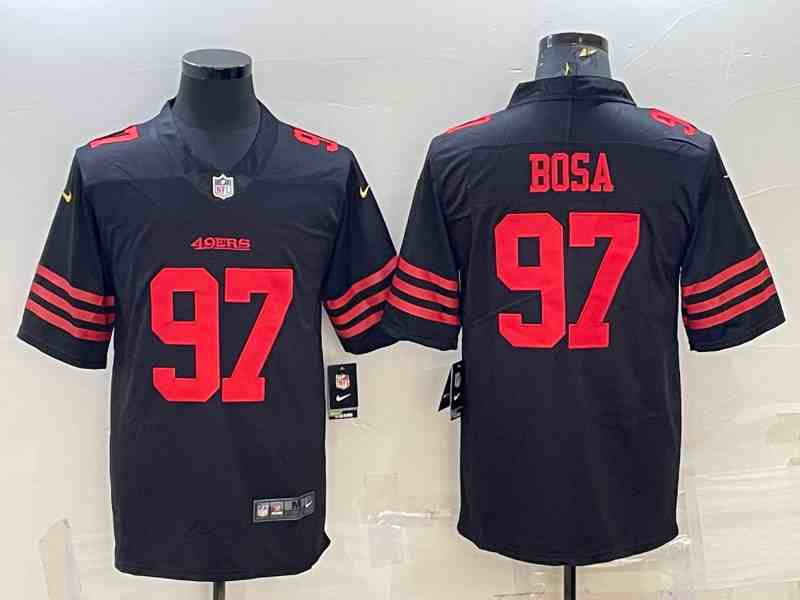 Men's San Francisco 49ers #97 Nick Bosa Black Vapor Limited Jersey