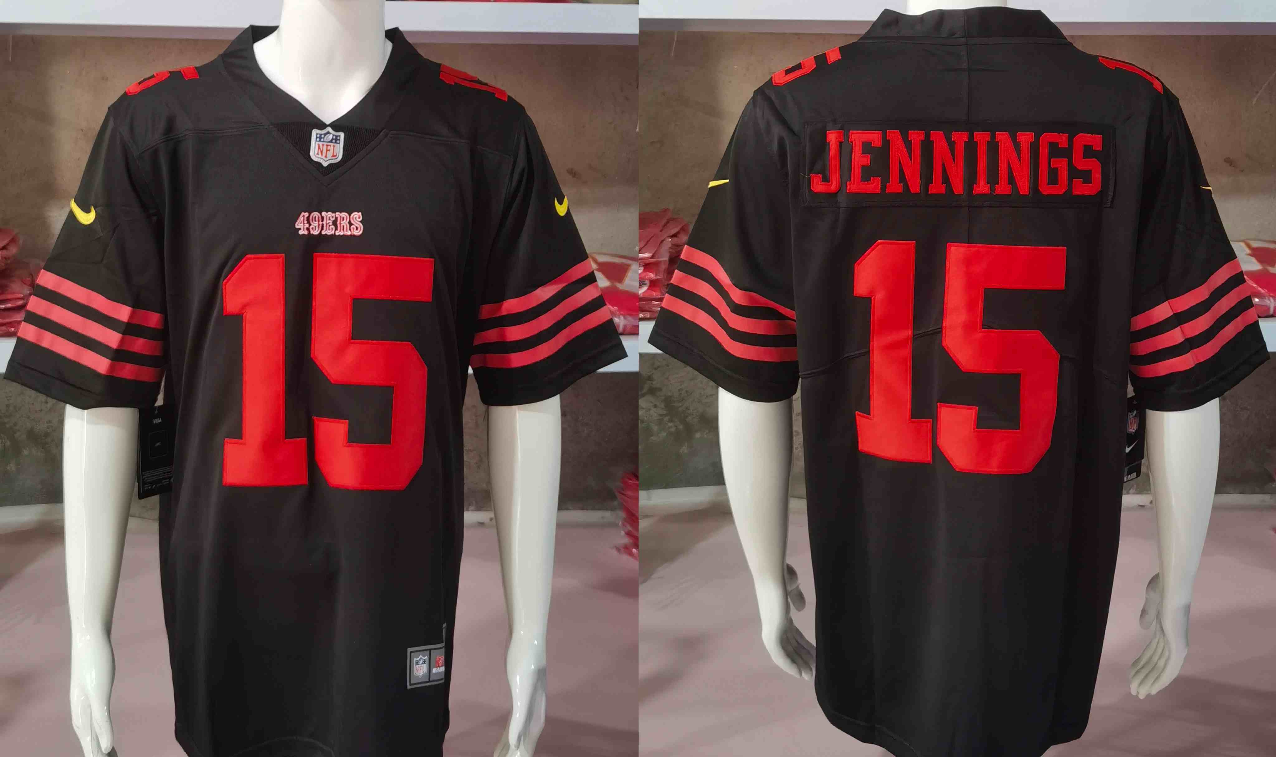 Men's San Francisco 49ers #15 Jauan Jennings Black Vapor Untouchable Limited Stitched Jersey