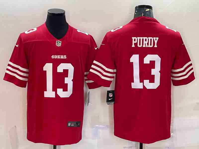 Men's San Francisco 49ers #13 Brock Purdy Red Vapor Untouchable Limited Stitched Football Jersey