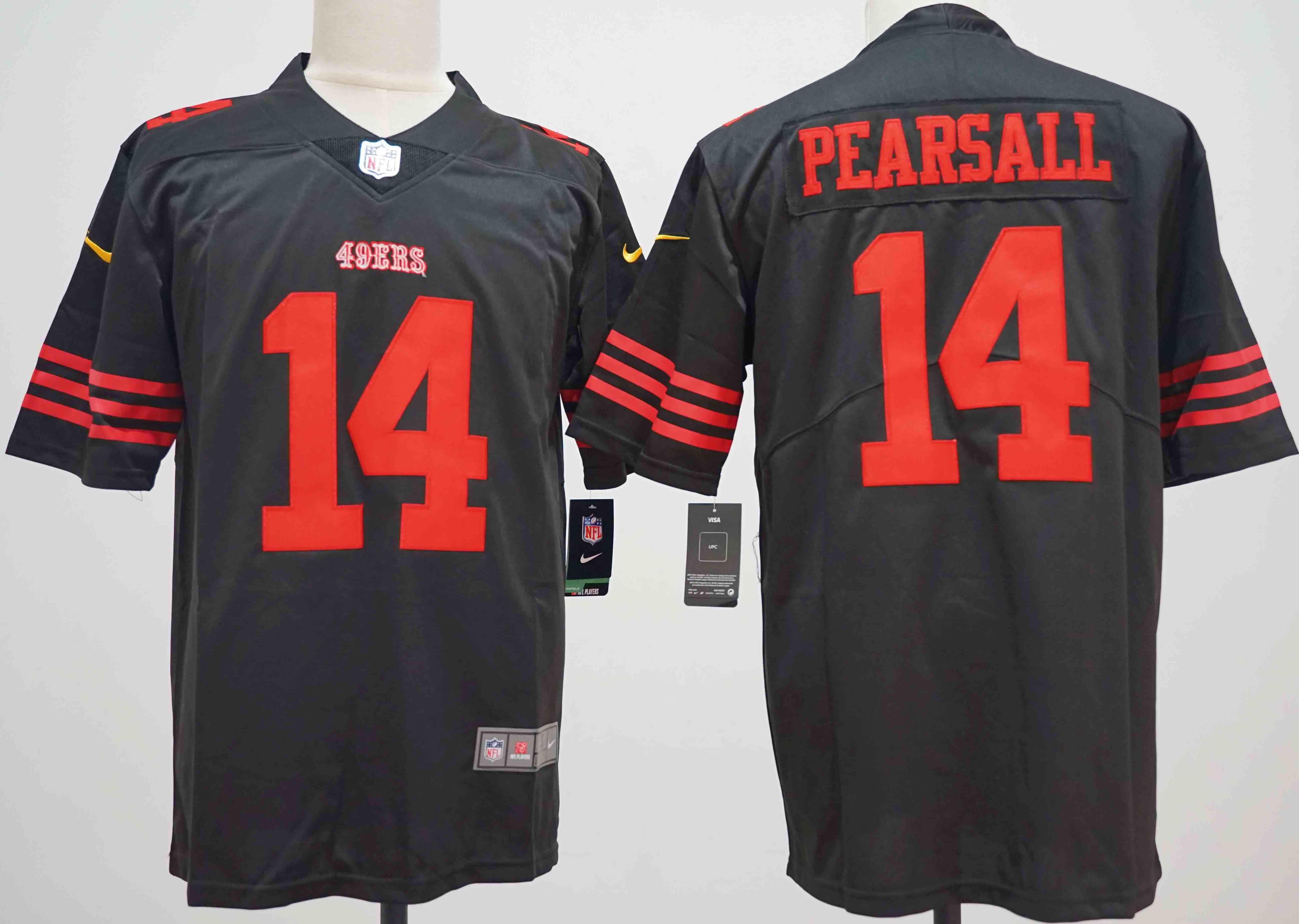 Men's San Francisco 49ers #14 Ricky Pearsall Black 2024 Draft Vapor Untouchable Limited Stitched Football Jersey