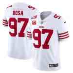 Men's San Francisco 49ers #97 Nike Bosa 2022 White With 1-Star C Patch Vapor Untouchable Limited Stitched Football Jersey