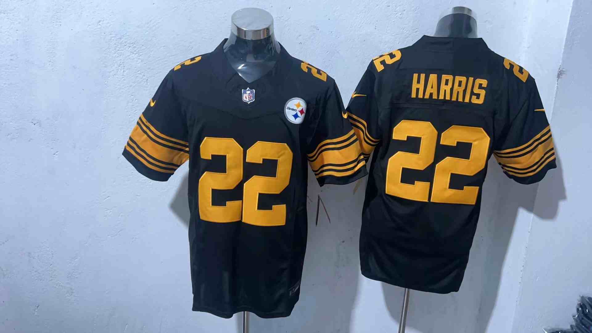 Men's Pittsburgh Steelers #22 Najee Harris  Black  F.U.S.E. Vapor Untouchable Limited Stitched Jersey
