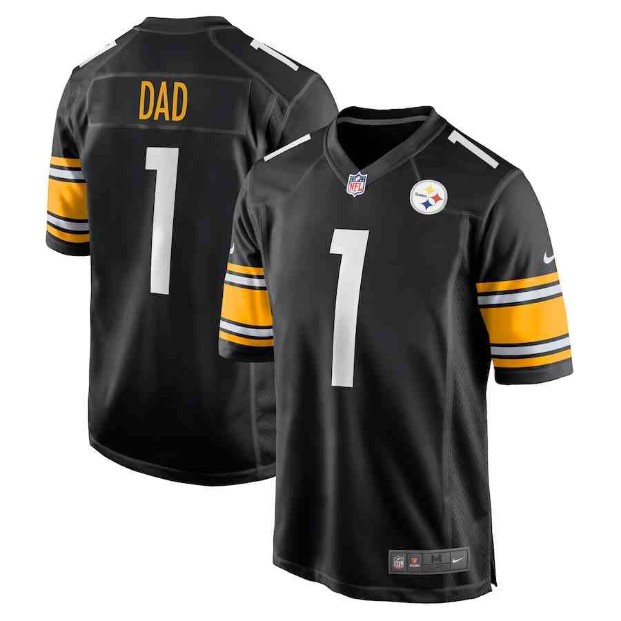Men's Pittsburgh Steelers #1  DAD Black Vapor Untouchable Limited Stitched Jersey