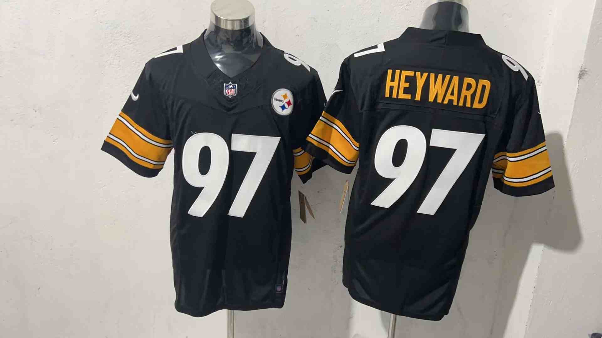 Men's Pittsburgh Steelers # 97 Cameron Heyward Black 2024 F.U.S.E. Alternate Vapor Untouchable Limited Stitched Jersey