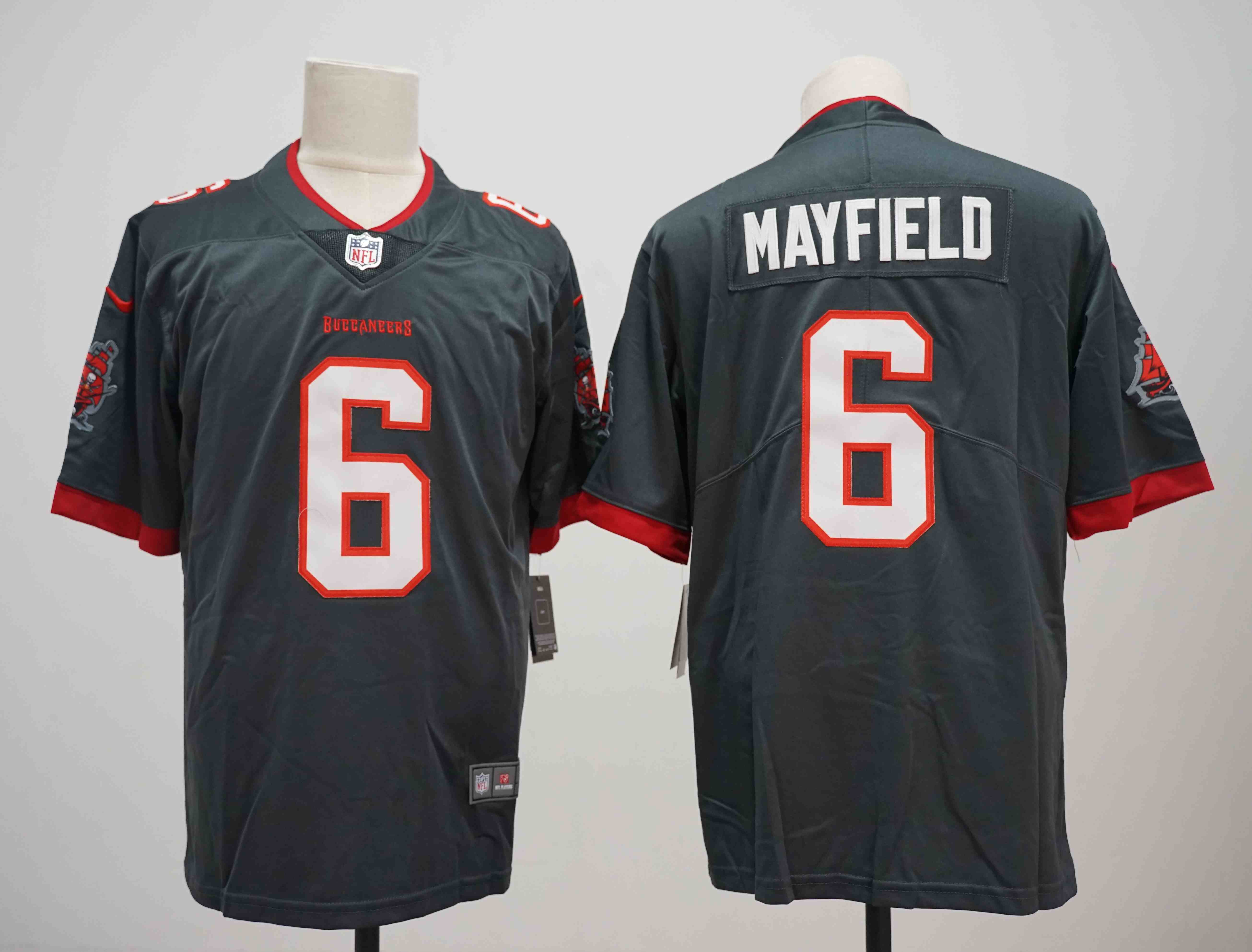 Men's Tampa Bay Buccaneers #6 Baker Mayfield Grey Vapor Untouchable Limited Stitched Jersey