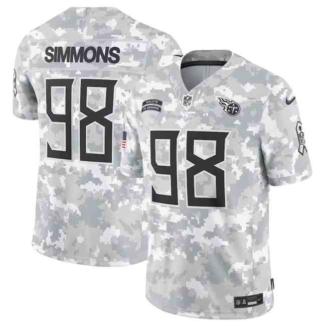 Men's Tennessee Titans #98 Jeffery Simmons 2024 F.U.S.E Arctic Camo Salute To Service Limited Stitched Football Jersey