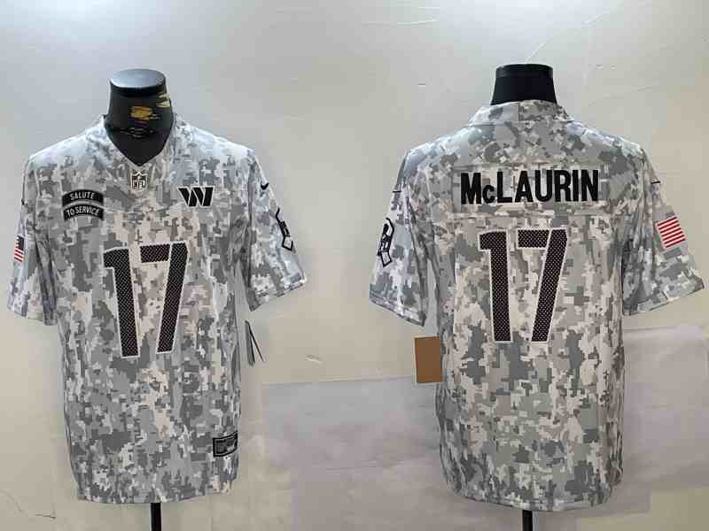 Men's Washington Commanders #17 Terry McLaurin 2024 F.U.S.E Arctic Camo Salute To Service Limited Stitched Football Jersey