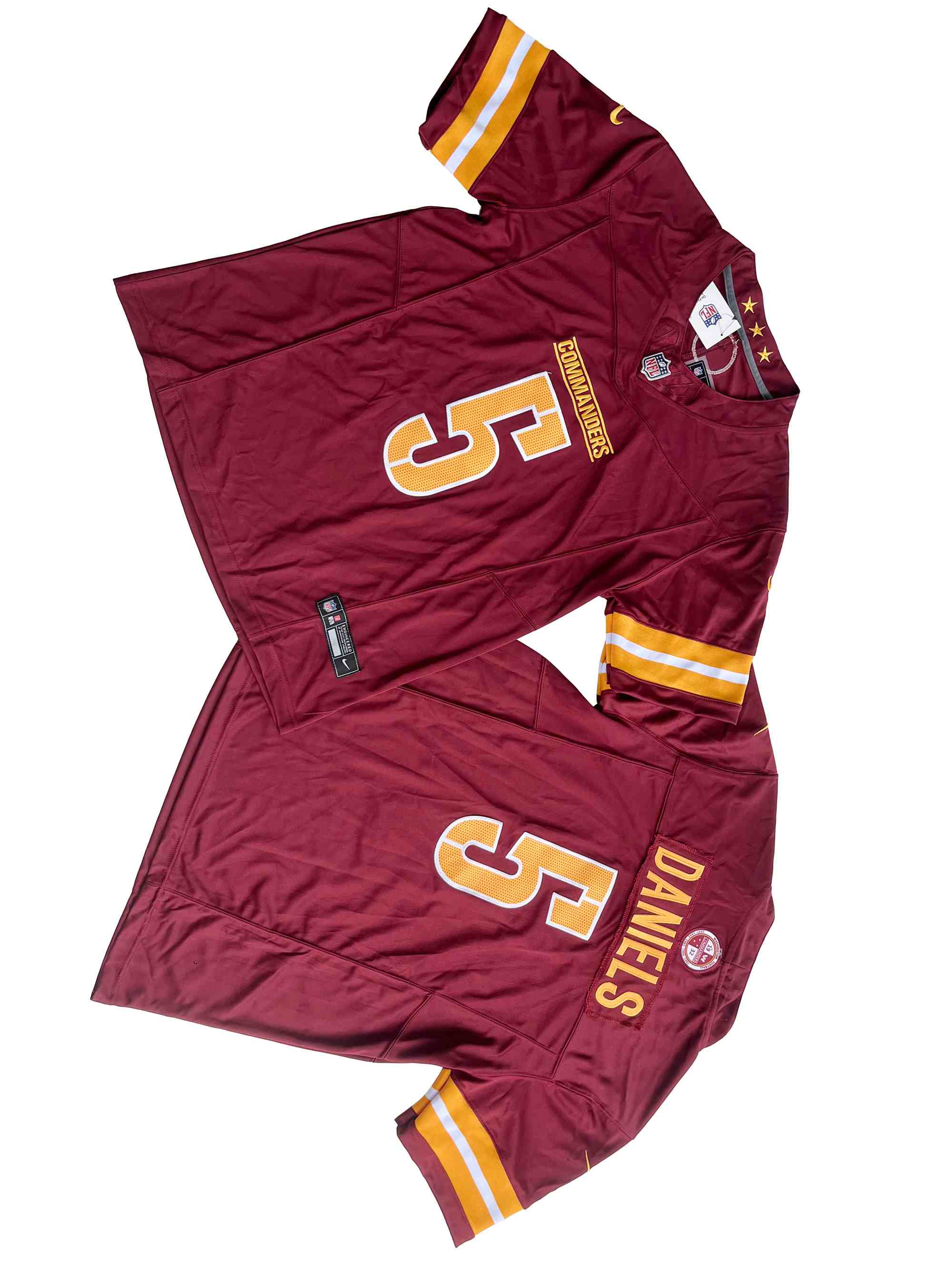 Men's Washington Commanders #5 Jayden Daniels Nike Burgundy Vapor F.U.S.E. Limited Jersey