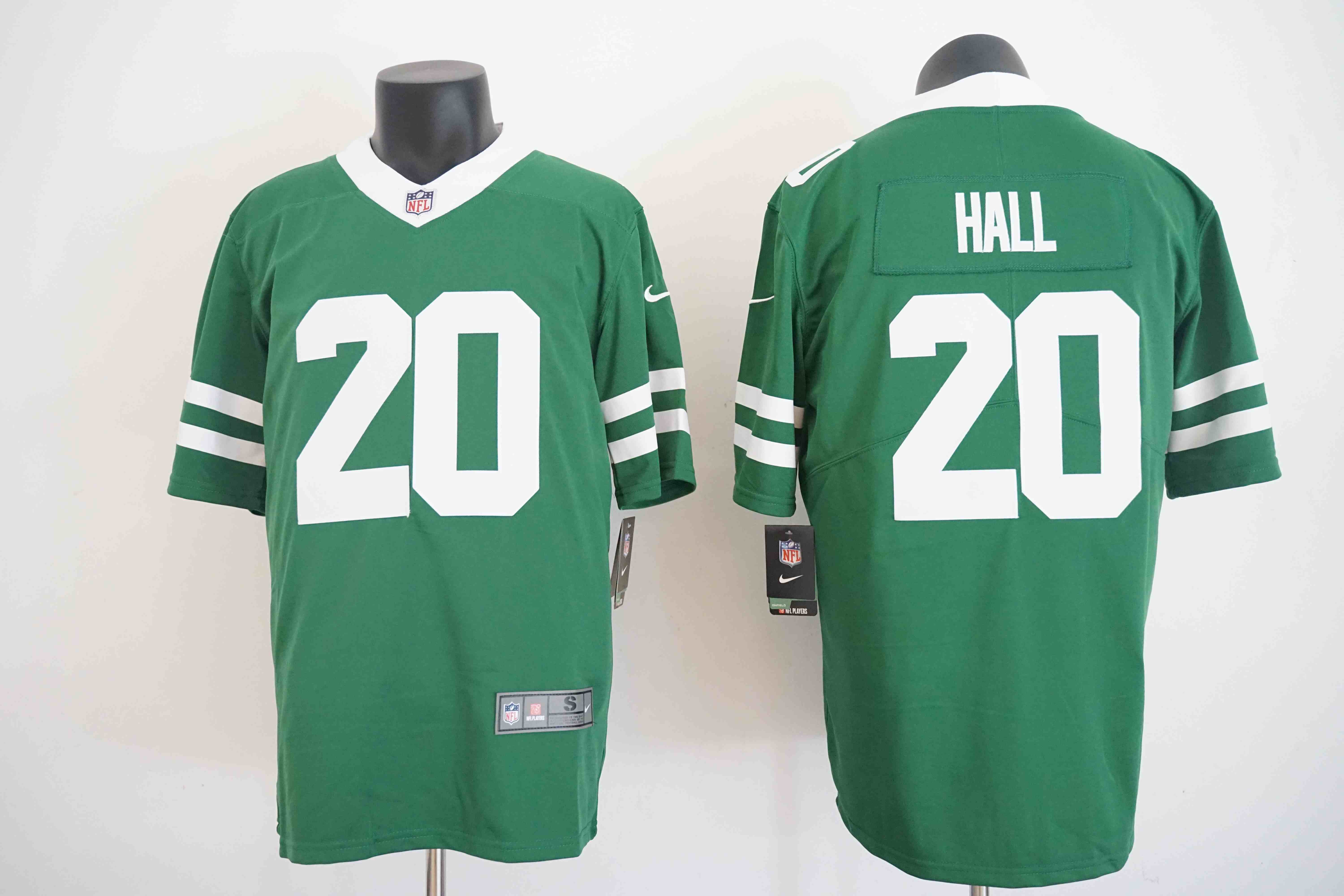 Men's New York Jets #20 Breece Hall Green Vapor Limited Football Stitched Jersey