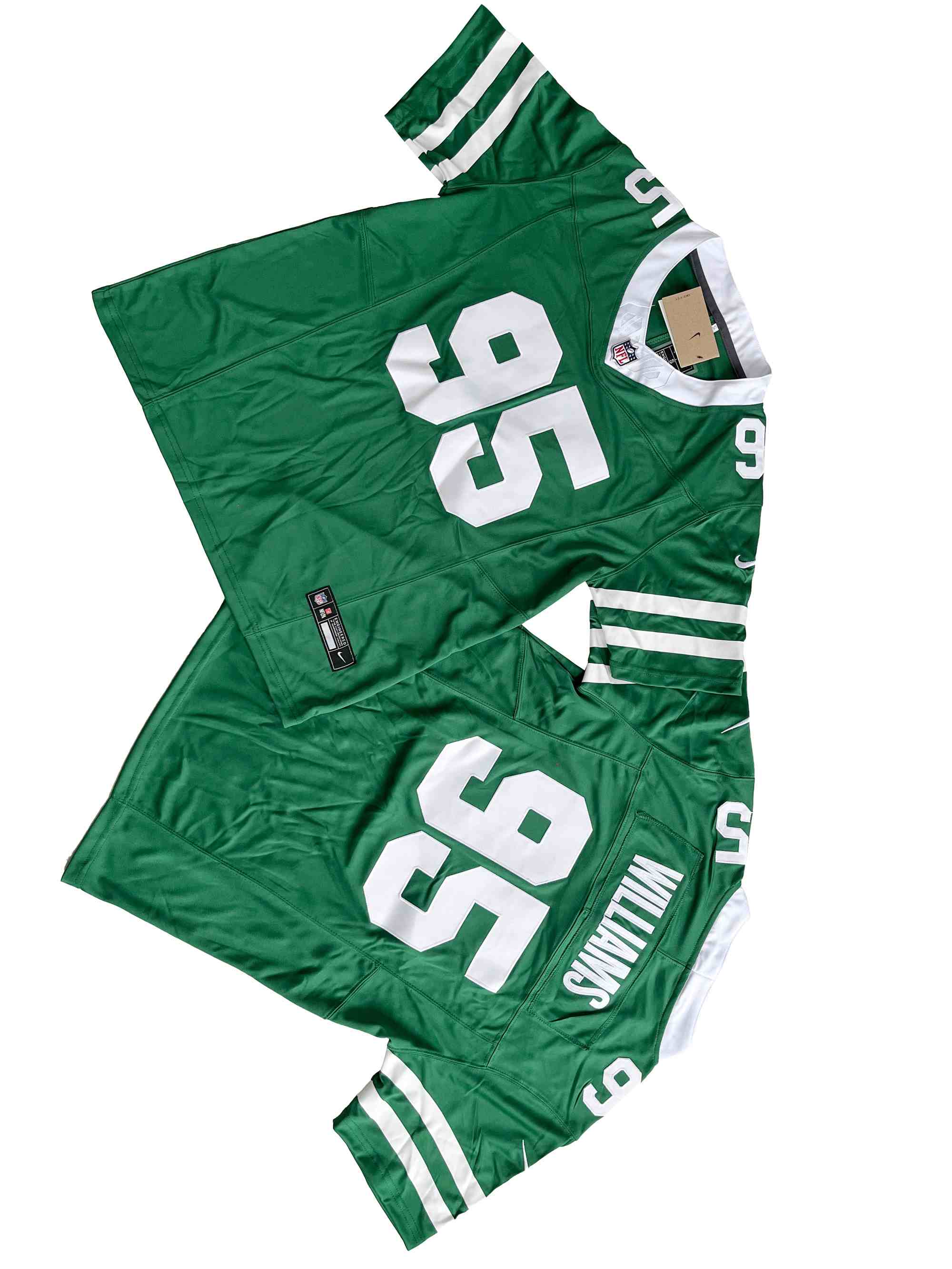 Men's New York Jets 95# Quinnen Williams Gardner  Legacy Green Vapor F.U.S.E. Limited Jersey