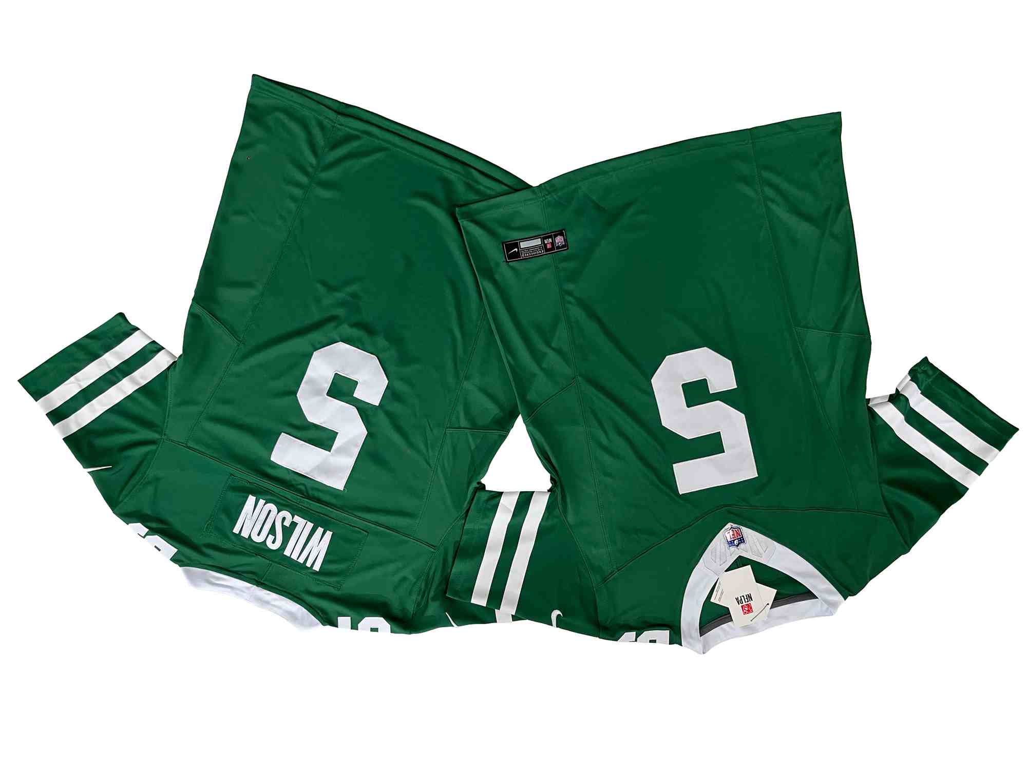 Men's New York Jets 5# Garrett Wilson Legacy Green Vapor F.U.S.E. Limited Jersey