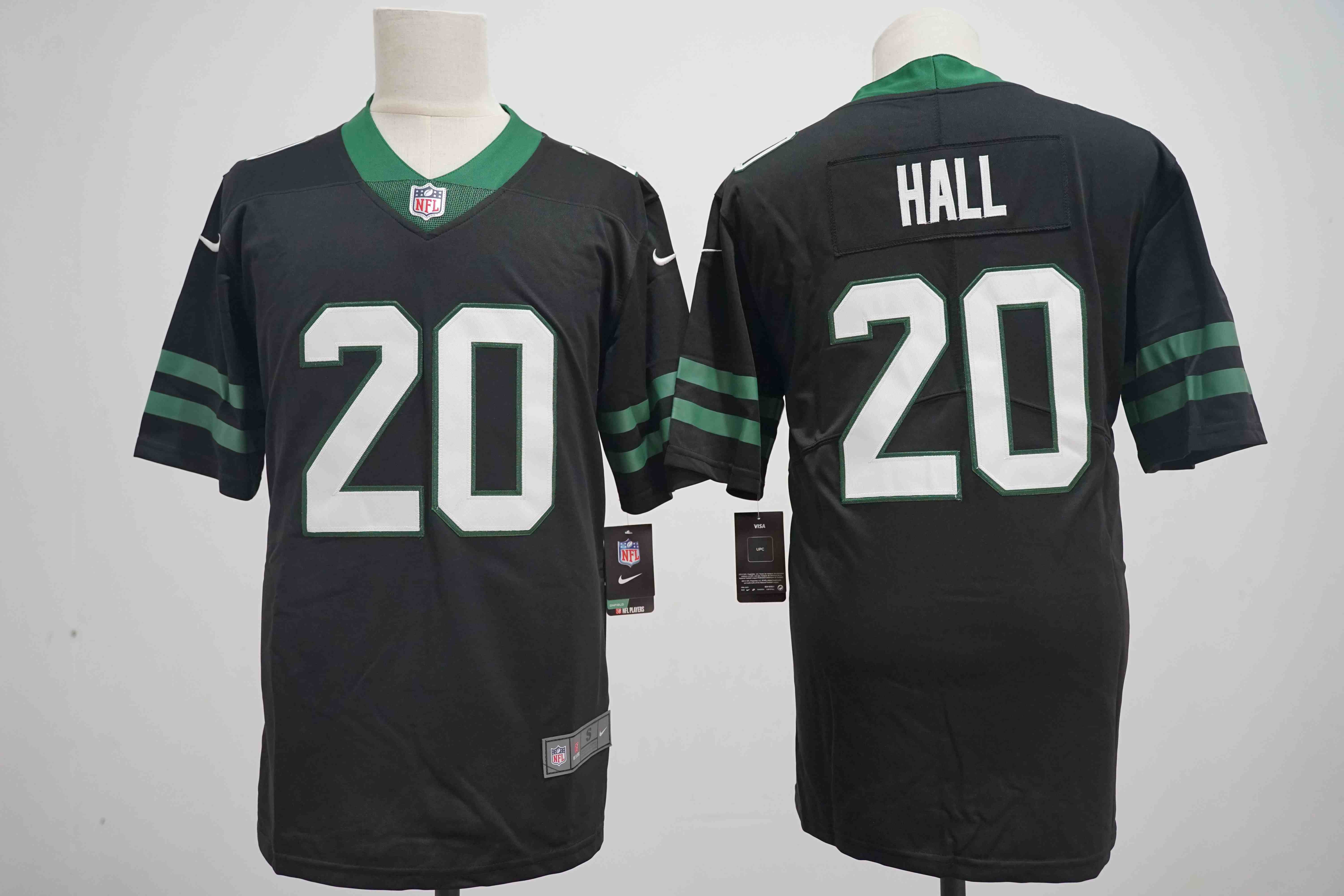 Men's New York Jets #20 Breece Hall Black Vapor Limited Football Stitched Jersey