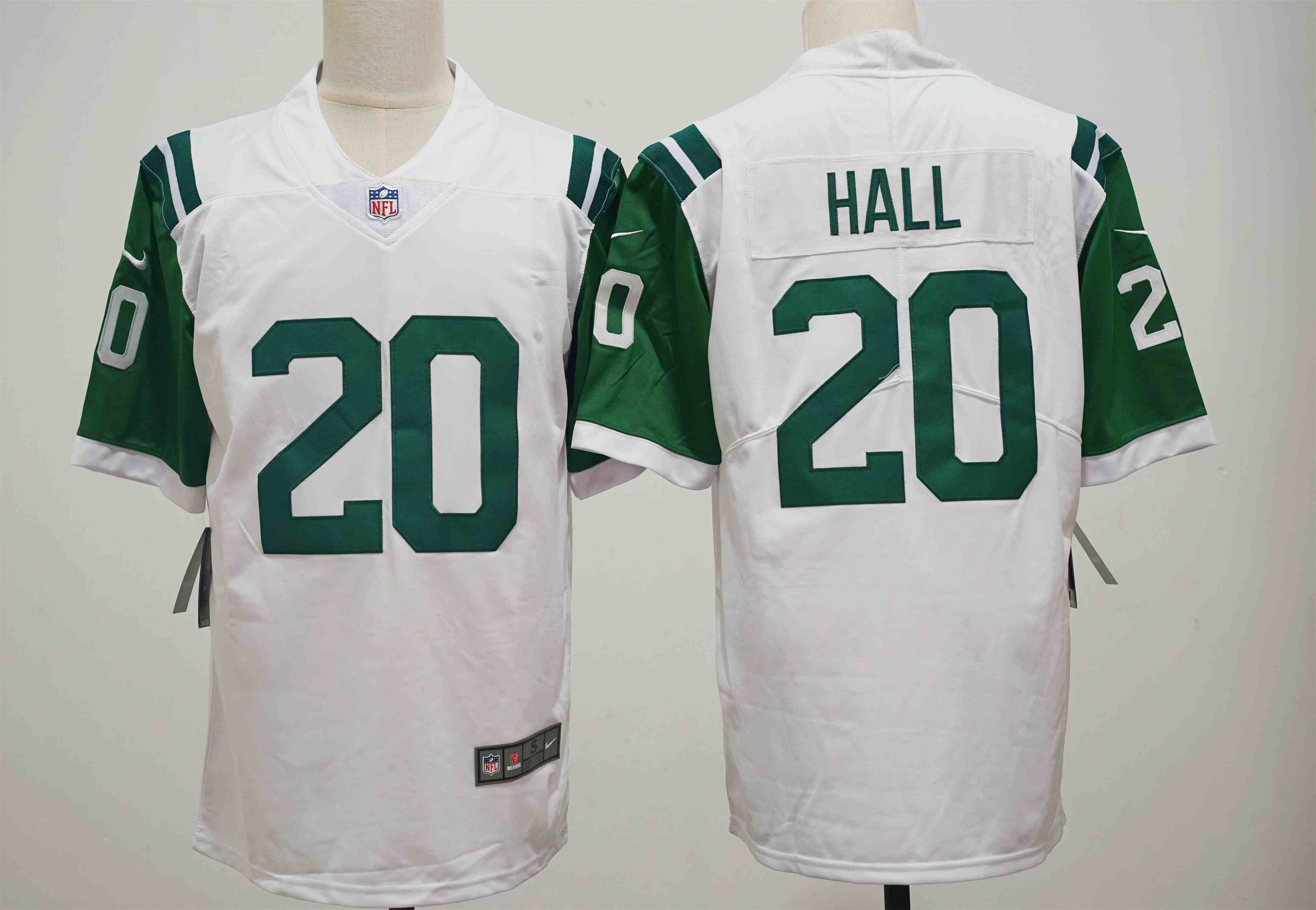 Men's New York Jets #20 Breece Hall NEW White  Vapor Limited Football Stitched Jersey