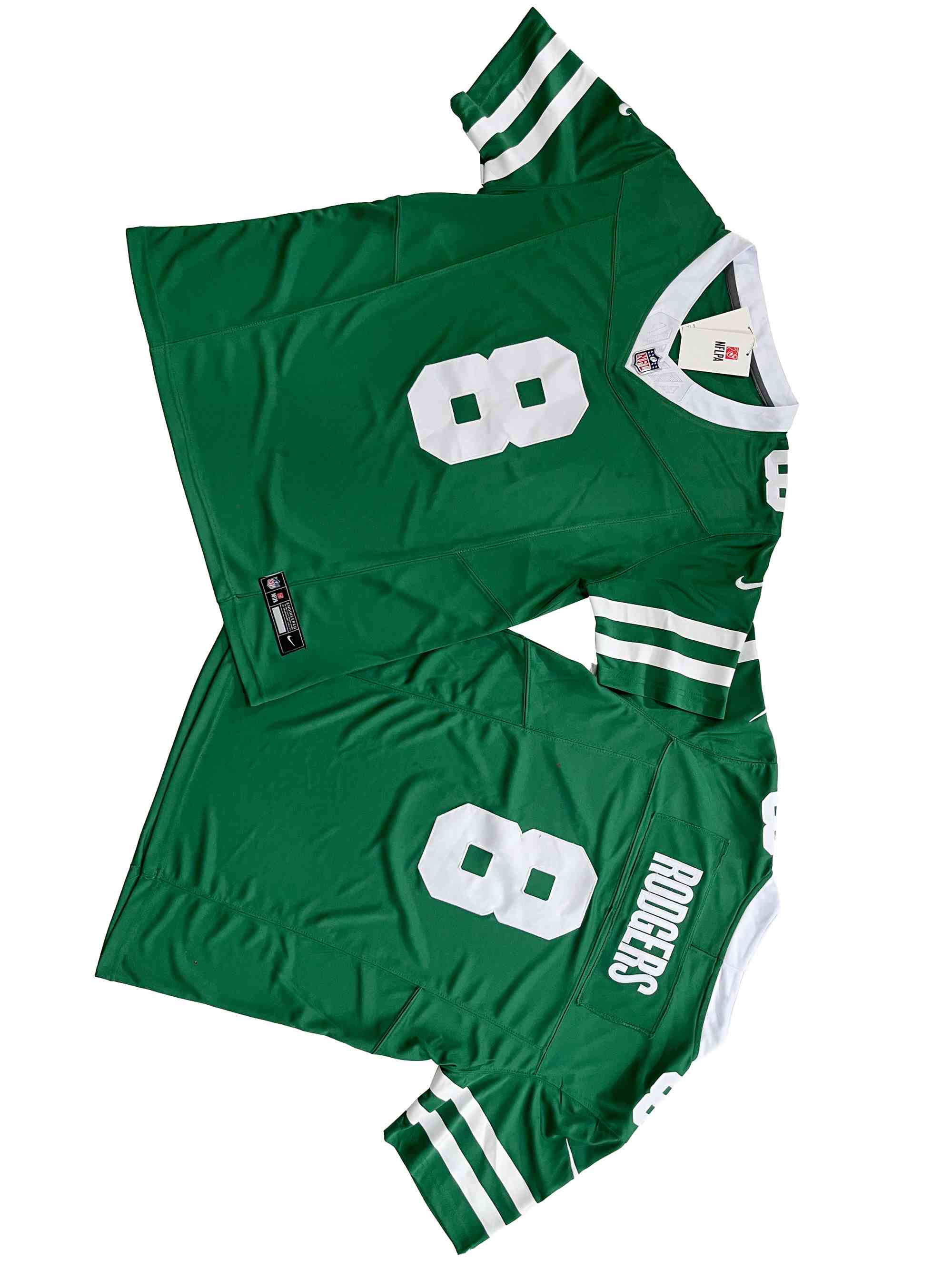 Men's New York Jets 8# Aaron Rodgers  Legacy Green Vapor F.U.S.E. Limited Jersey