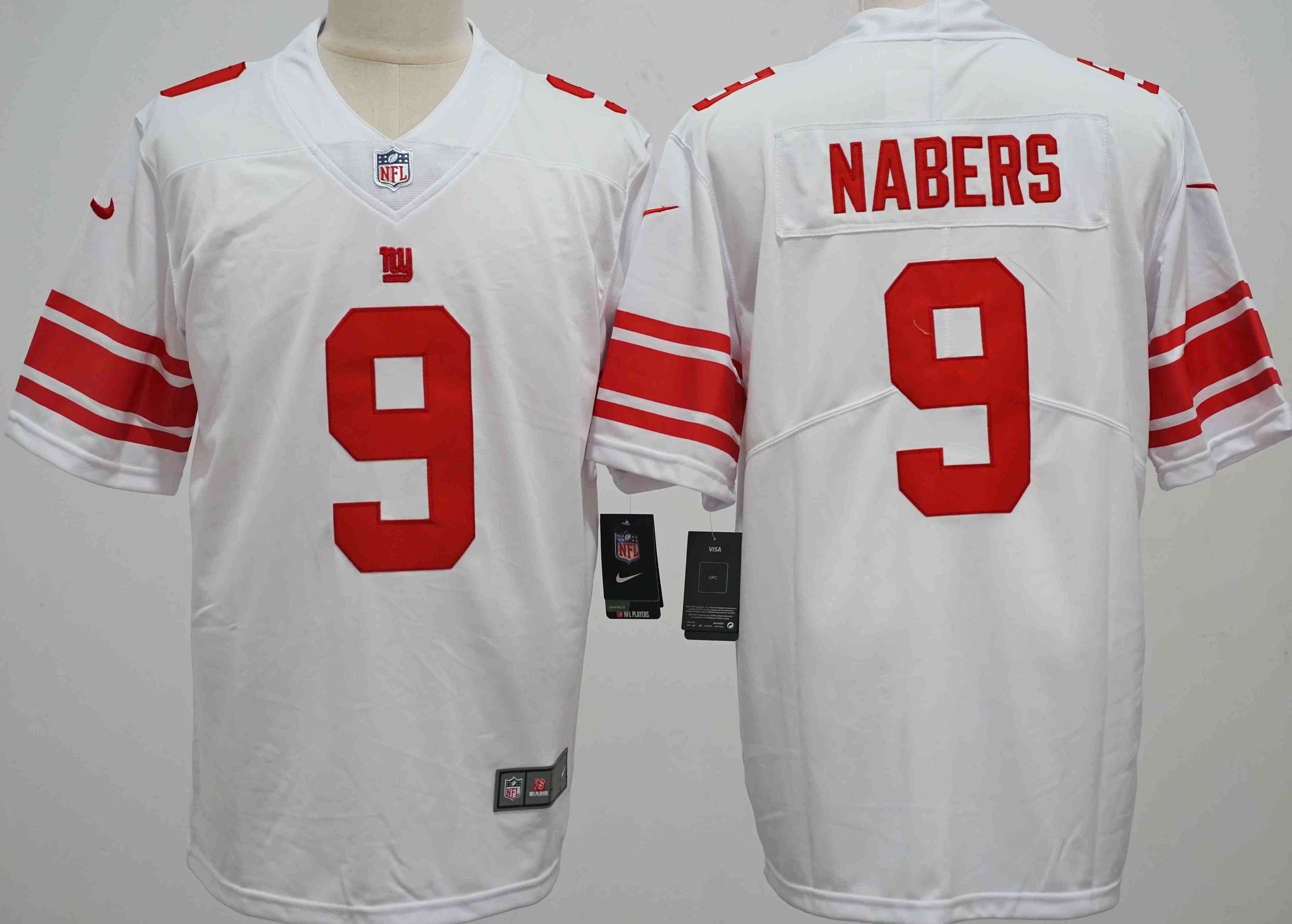 Men's New York Giants #9 Malik Nabers White Vapor Untouchable Limited Stitched Jersey
