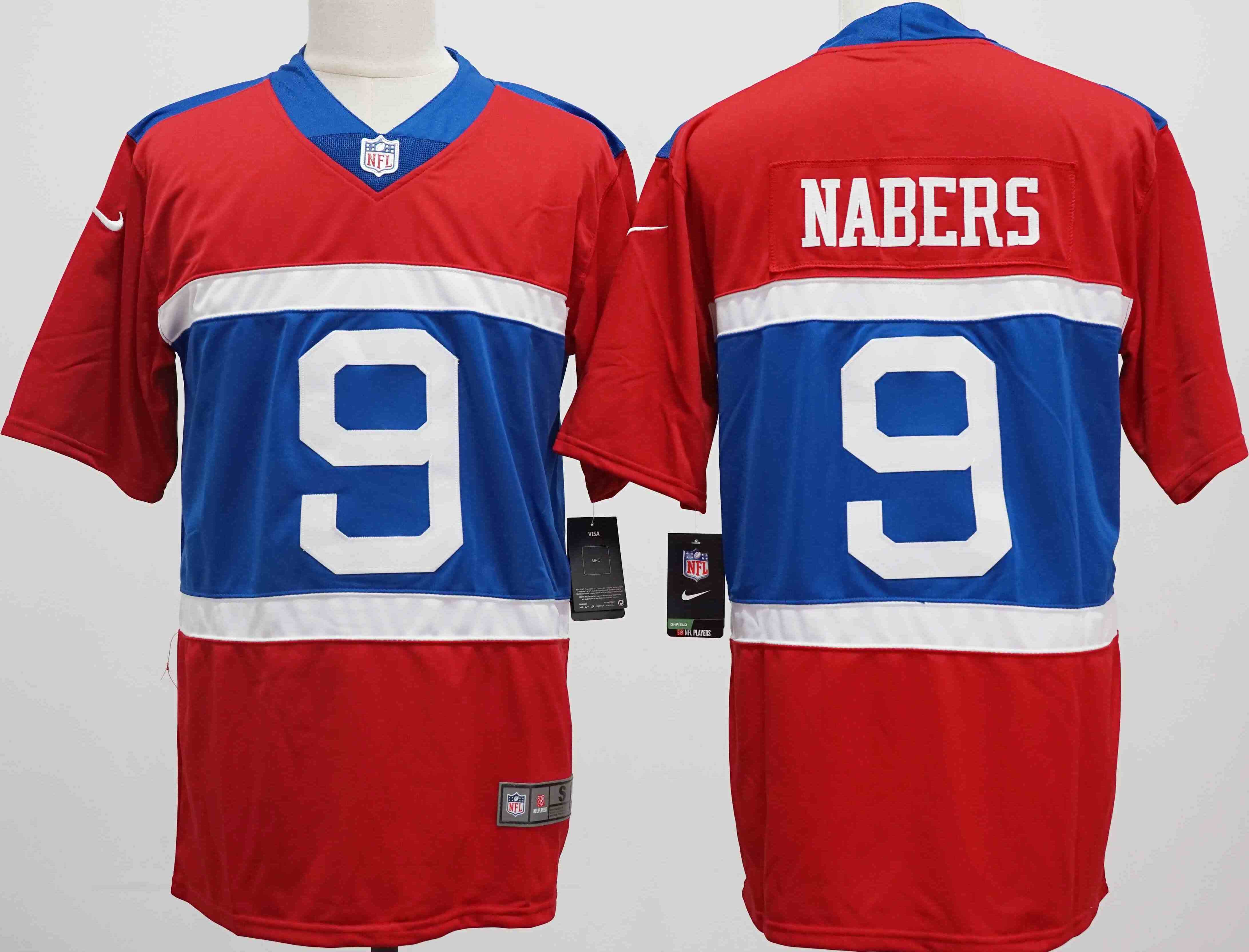 Men's New York Giants #9 Malik Nabers Century Red Alternate Vapor Limited Stitched Football Jersey