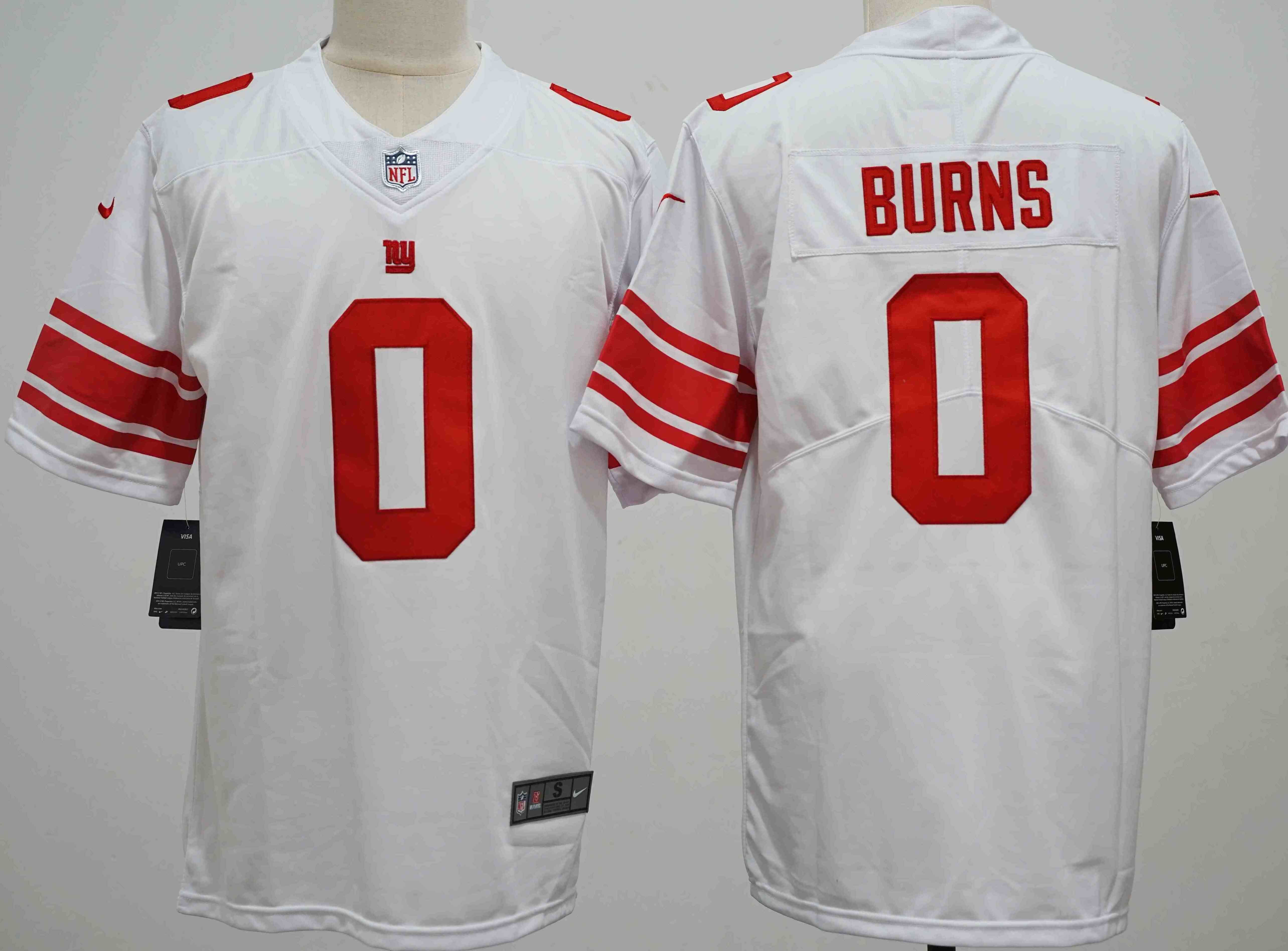 Men's New York Giants #0   Brian Burns White Vapor Untouchable Limited Stitched Jersey