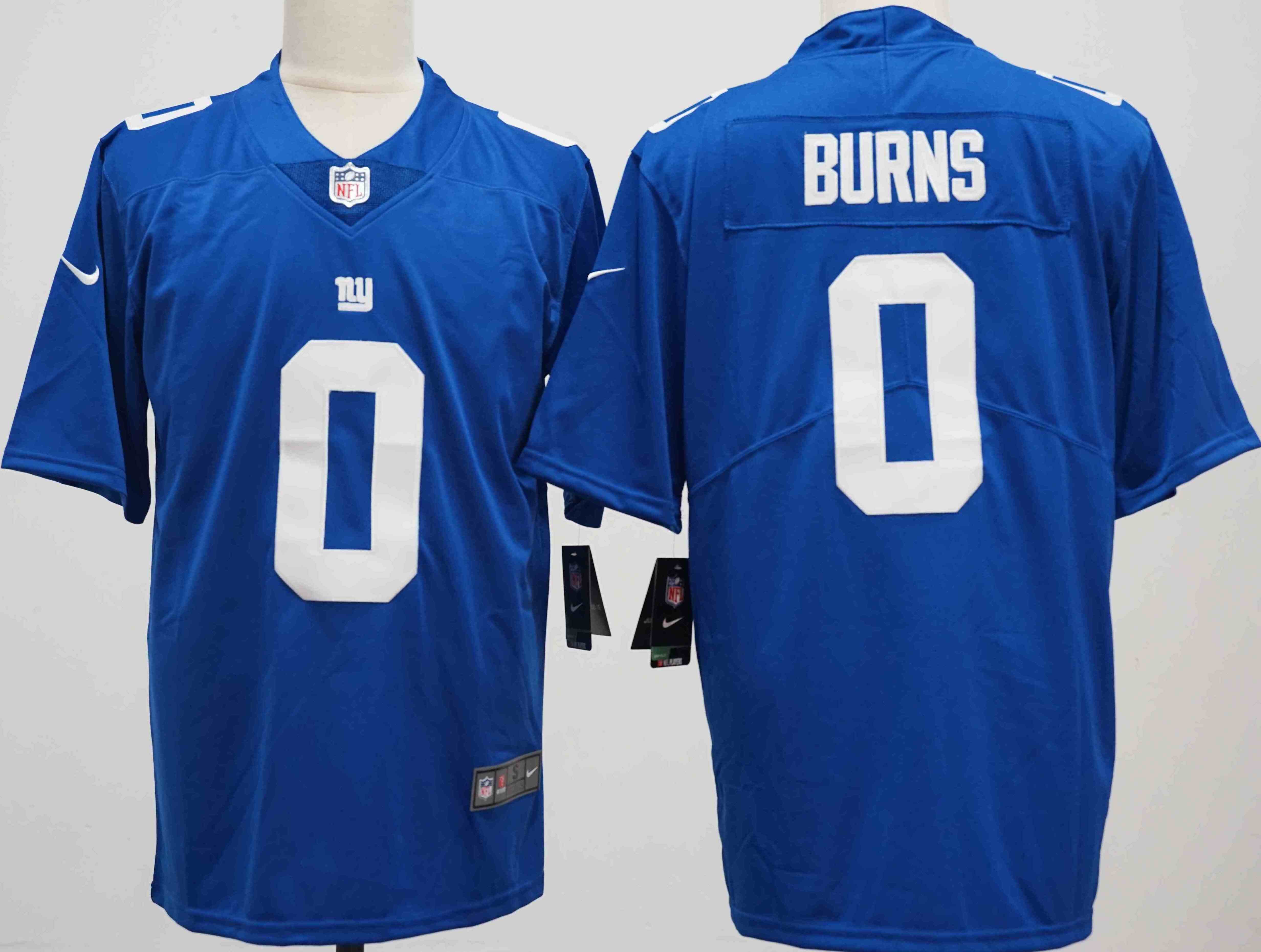 Men's New York Giants #0  Brian Burns Blue Vapor Untouchable Limited Stitched Jersey
