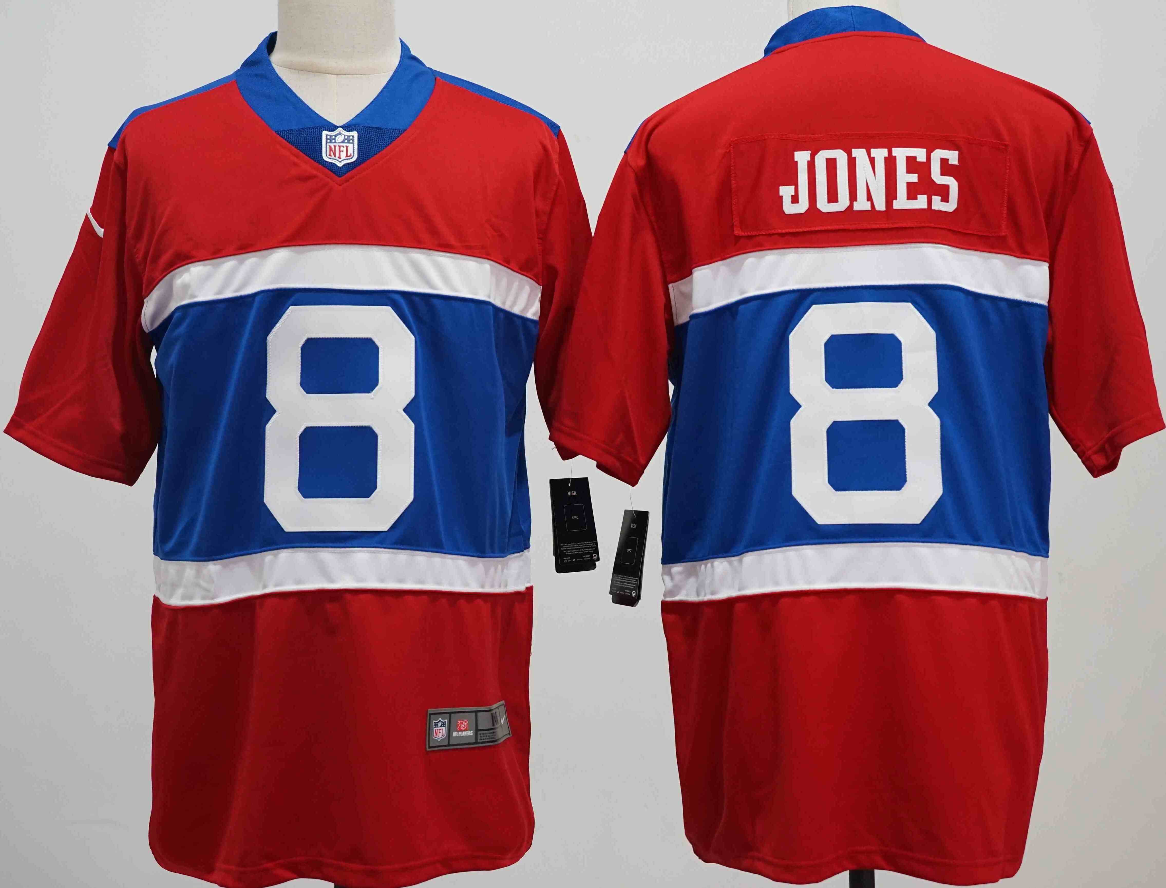 Men's New York Giants #8 Daniel Jones Century Red Alternate Vapor Limited Stitched Football Jersey