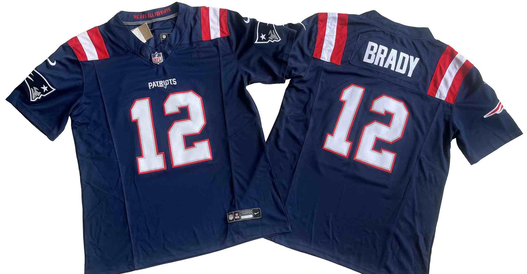 Men's New England Patriots 12# Tom Brady Navy  F.U.S.E. Vapor Limited Stitched Football Jersey