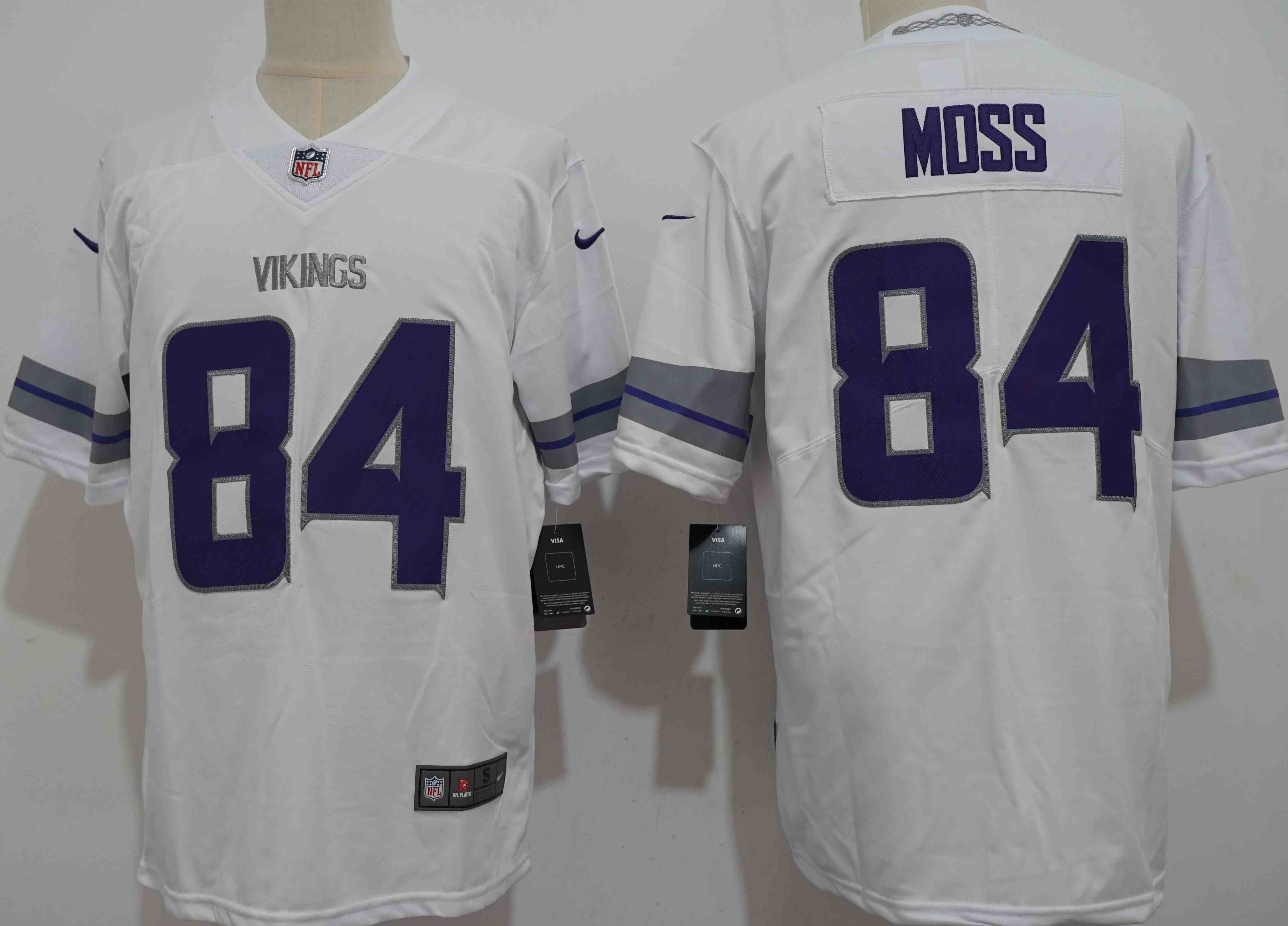 Men's Minnesota Vikings #84 Randy Moss White Vapor Untouchable Limited Stitched Jersey
