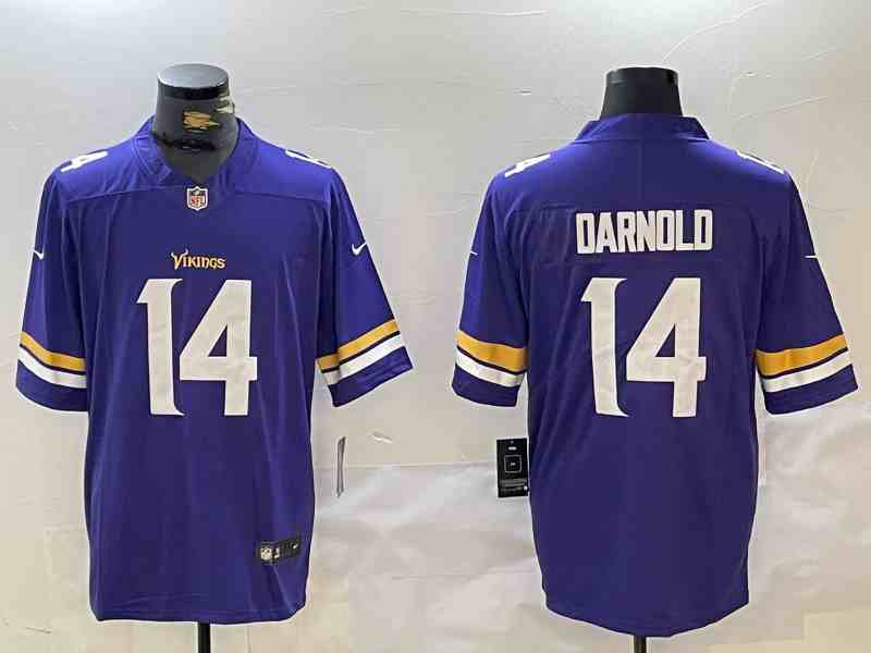 Men's Minnesota Vikings #14 Sam Darnold Purple Vapor Untouchable Limited Stitched Jersey