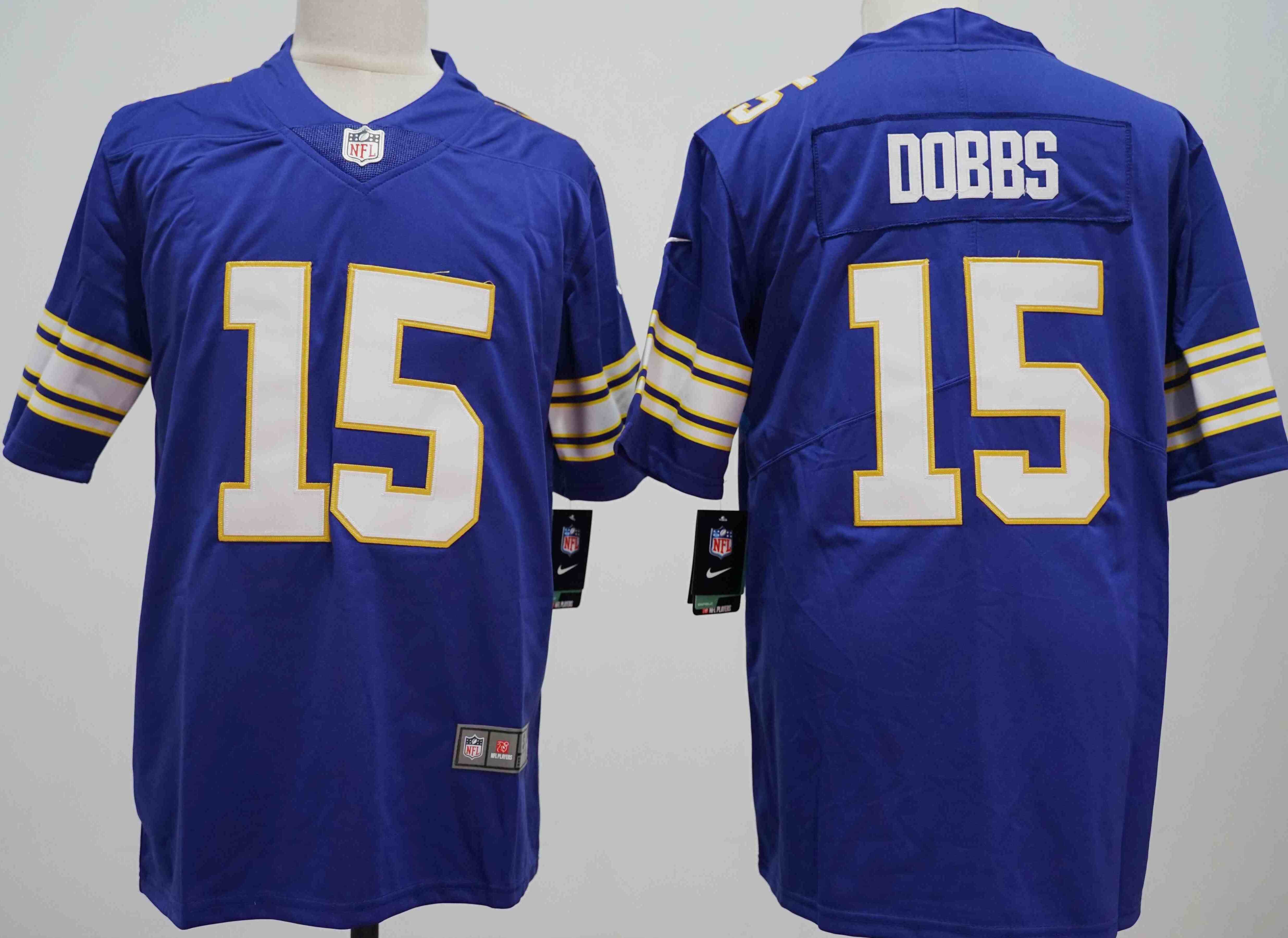 Men's Minnesota Vikings #15 Dallas Turner Purple . Throwback Vapor Untouchable Limited Stitched Jersey