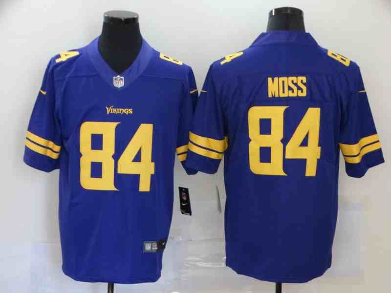 Men's Minnesota Vikings #84 Randy Moss Purple Color Rush Untouchable Limited Stitched Jersey