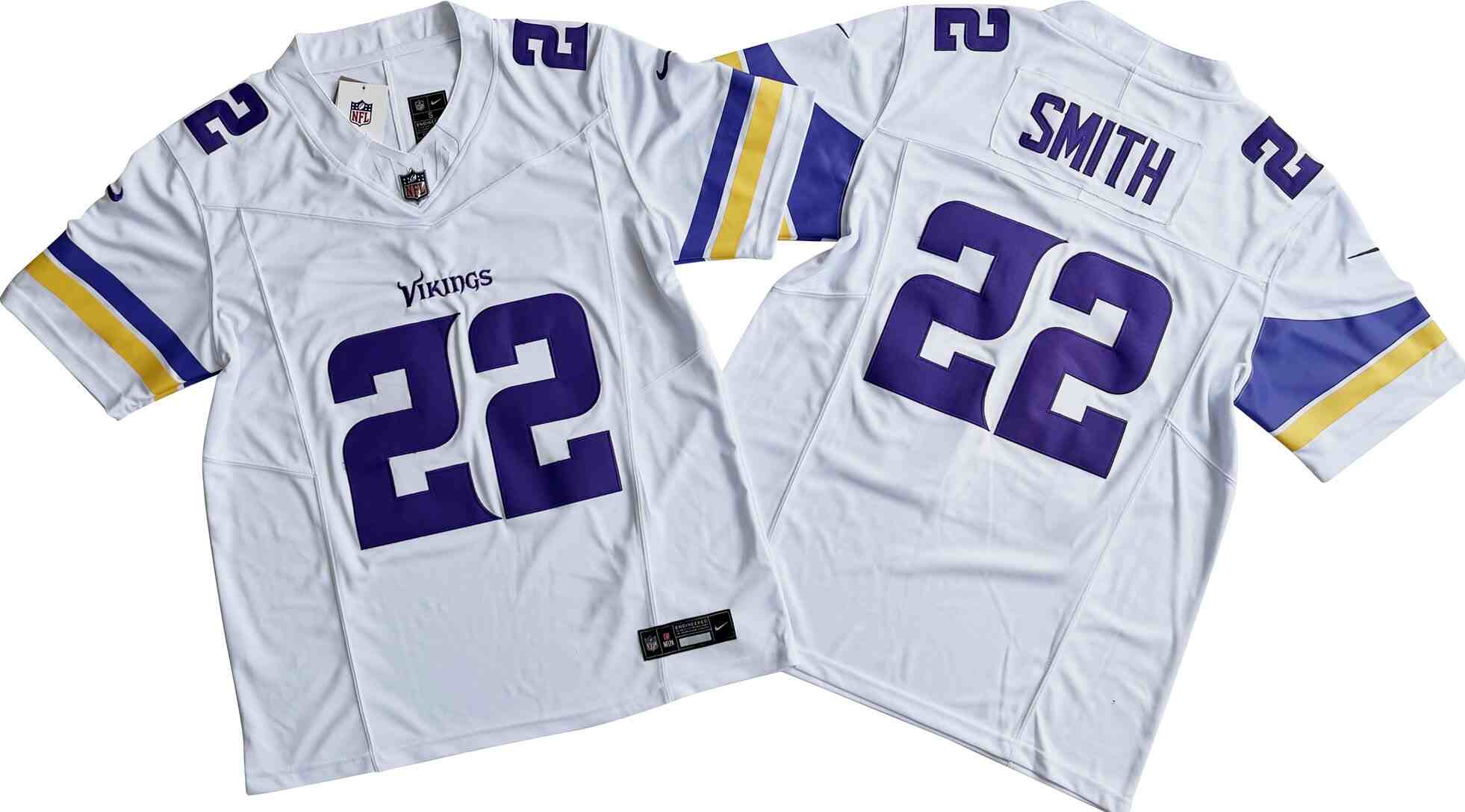 Men's Minnesota Vikings #22 Harrison Smith White  F.U.S.E. Vapor Untouchable Limited Stitched Jersey
