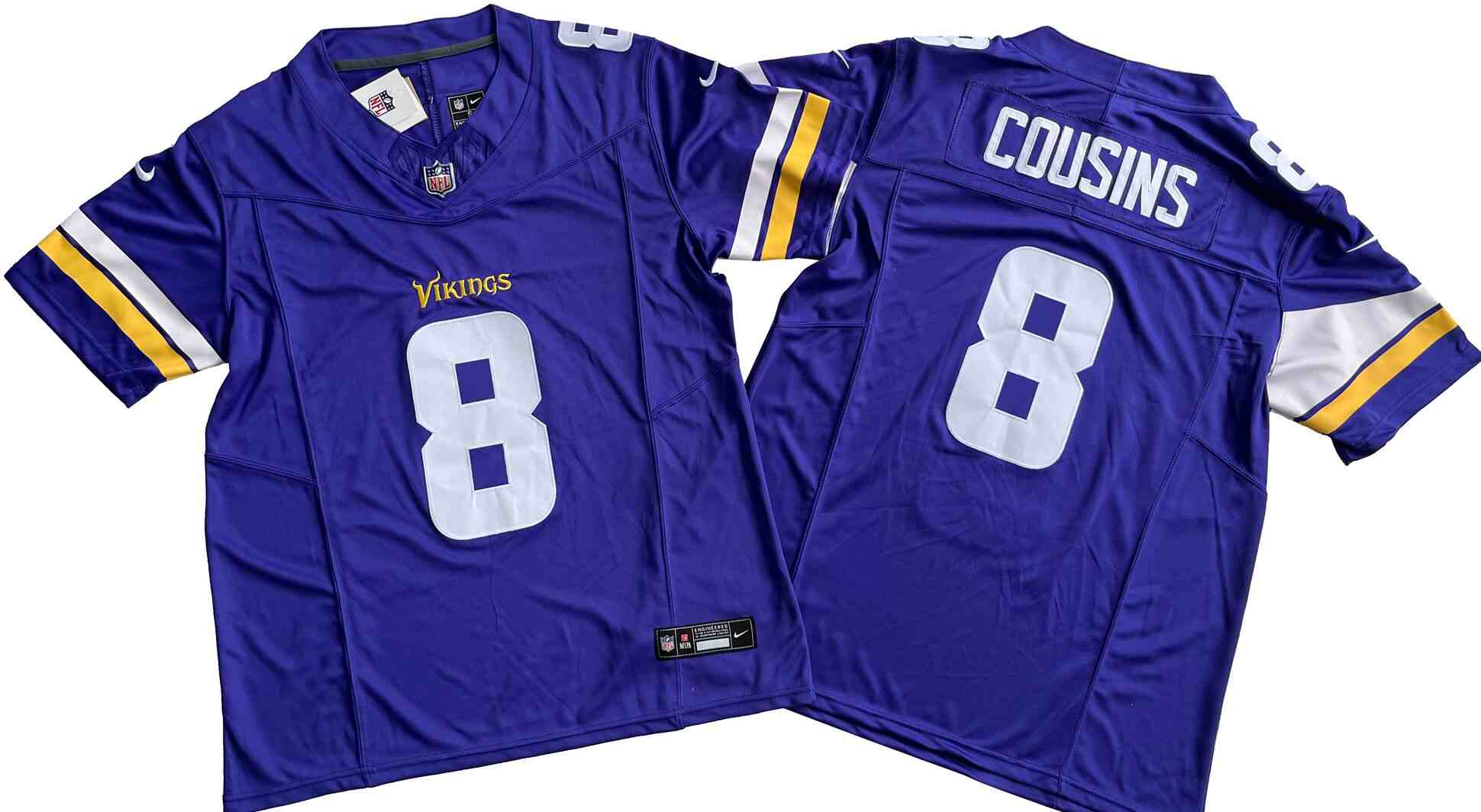 Men's Minnesota Vikings #8 Kirk Cousins Purple F.U.S.E. Vapor Untouchable Limited Stitched Jersey