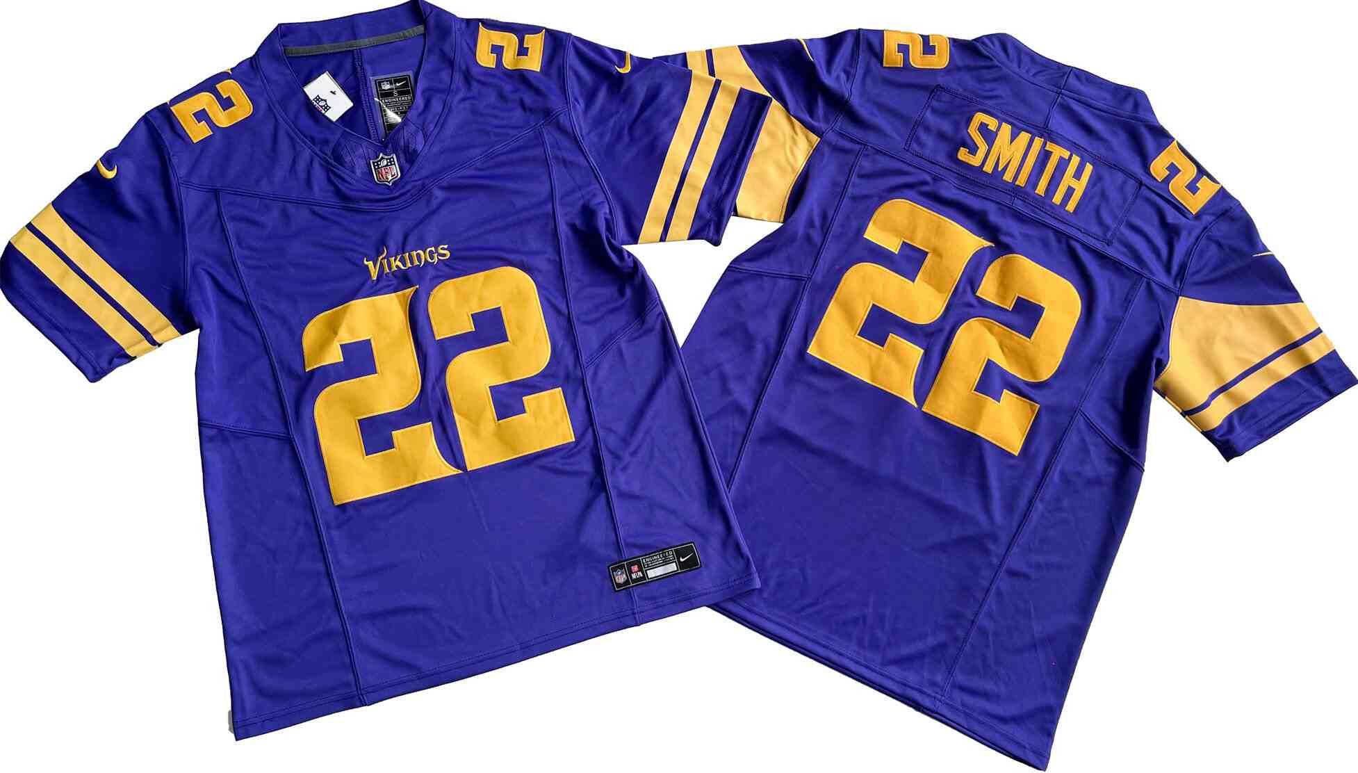 Men's Minnesota Vikings #22 Harrison Smith Purple F.U.S.E. Color Rush Untouchable Limited Stitched Jersey