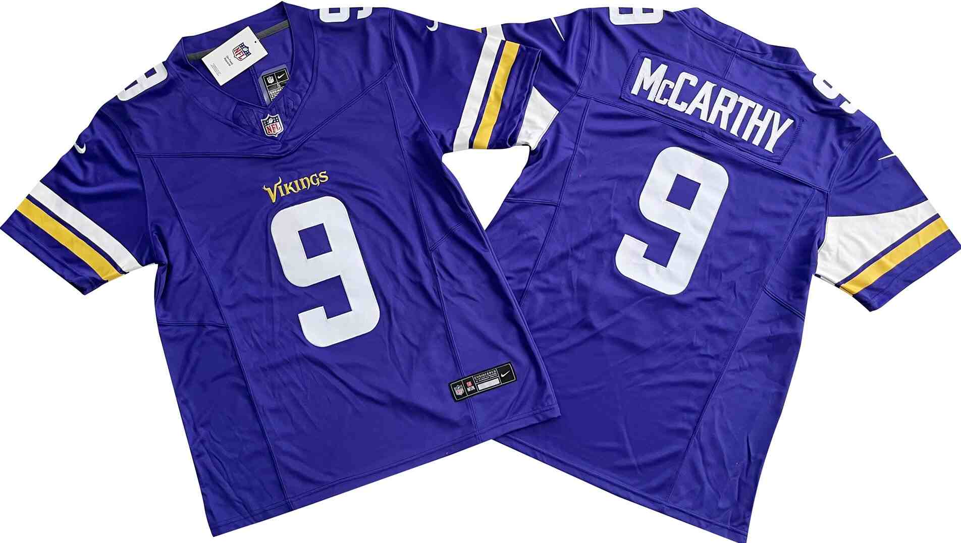 Men's Minnesota Vikings #9 J.J. McCarthy  Purple F.U.S.E. Vapor Untouchable Limited Stitched Jersey